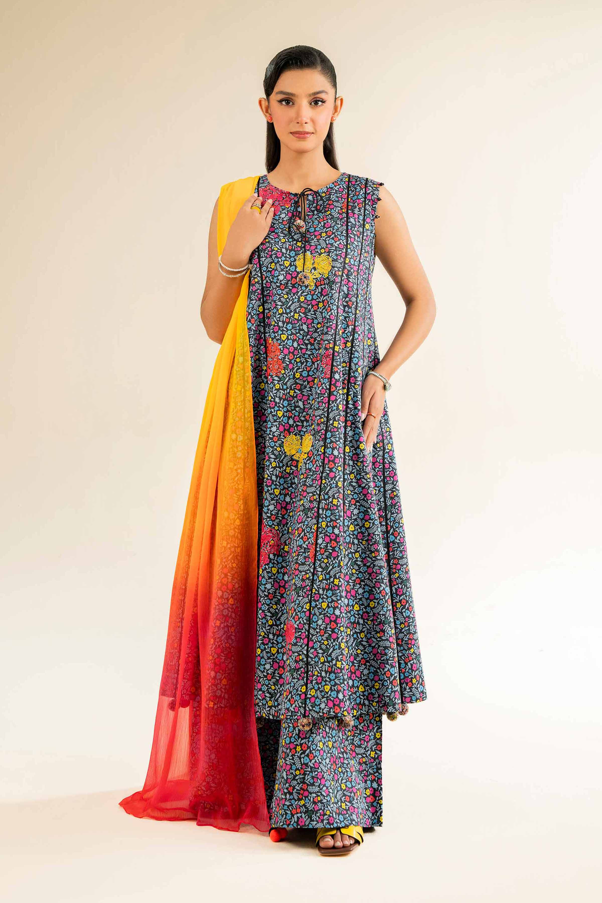 3 Piece - Printed Embroidered Suit - 42501087 for Women - Unstitched Collection | Nishat | Shop Online