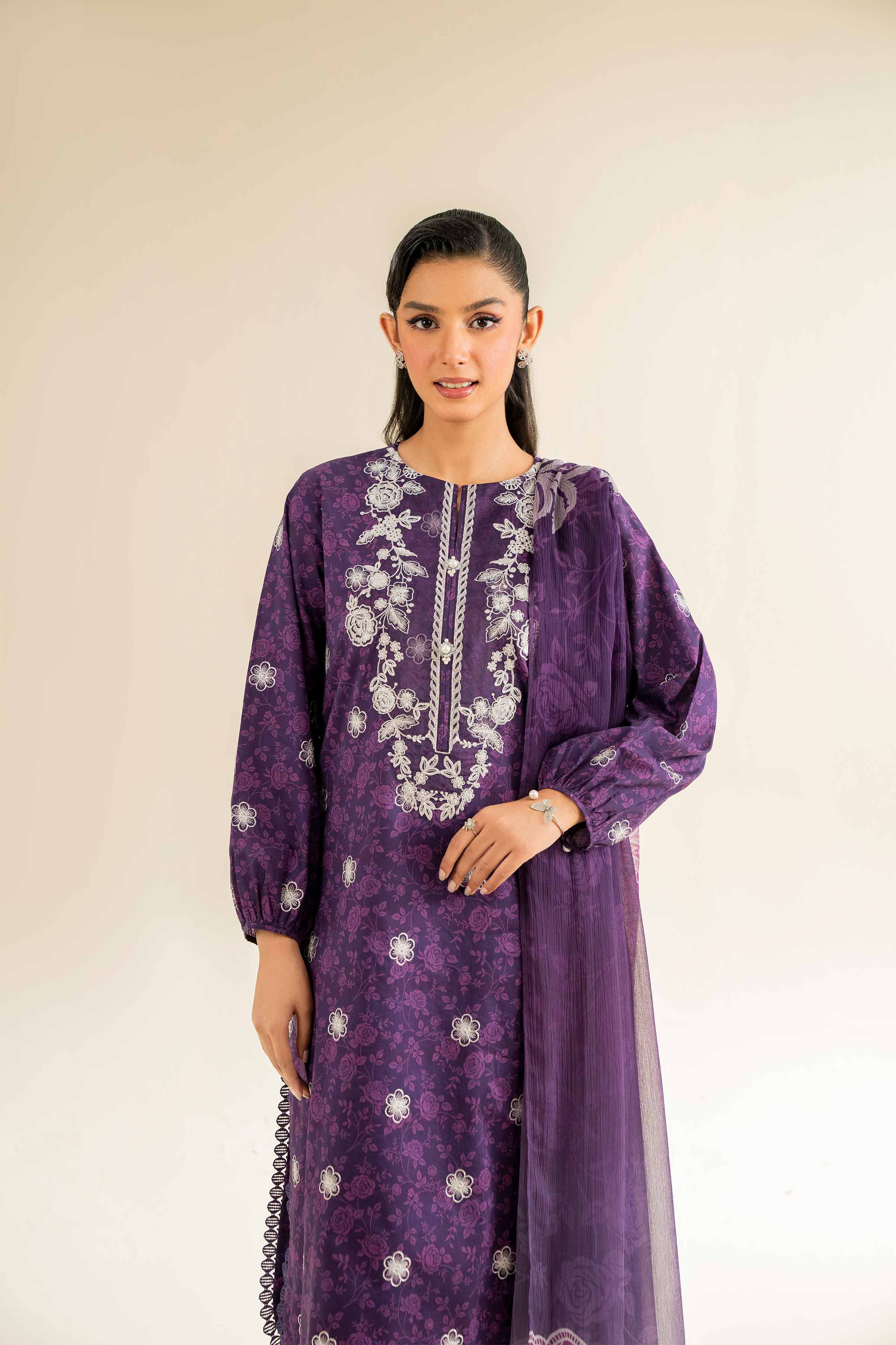 3 Piece - Printed Embroidered Suit - 42501088 for Women - Unstitched Collection | Nishat | Shop Online