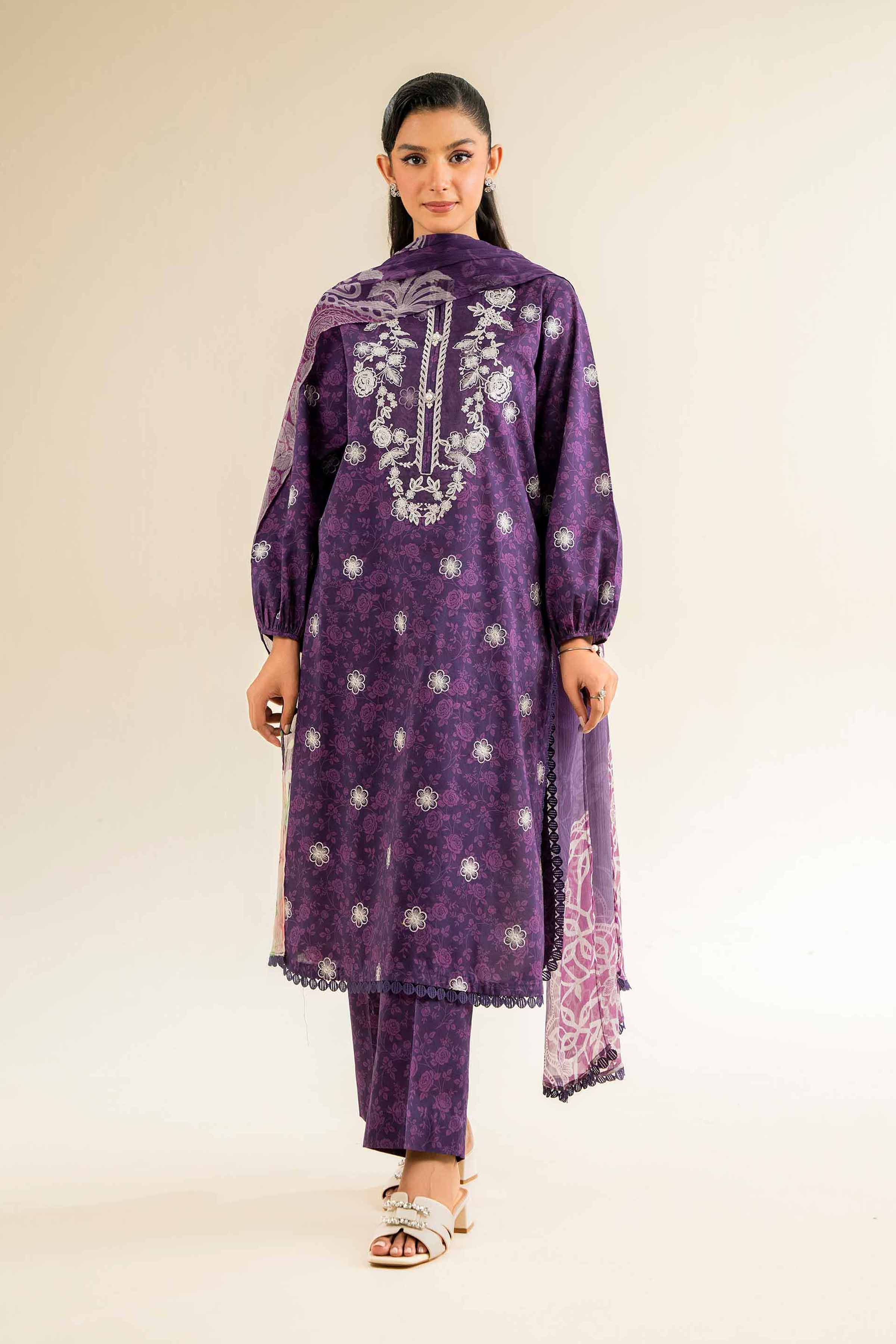 3 Piece - Printed Embroidered Suit - 42501088 for Women - Unstitched Collection | Nishat | Shop Online