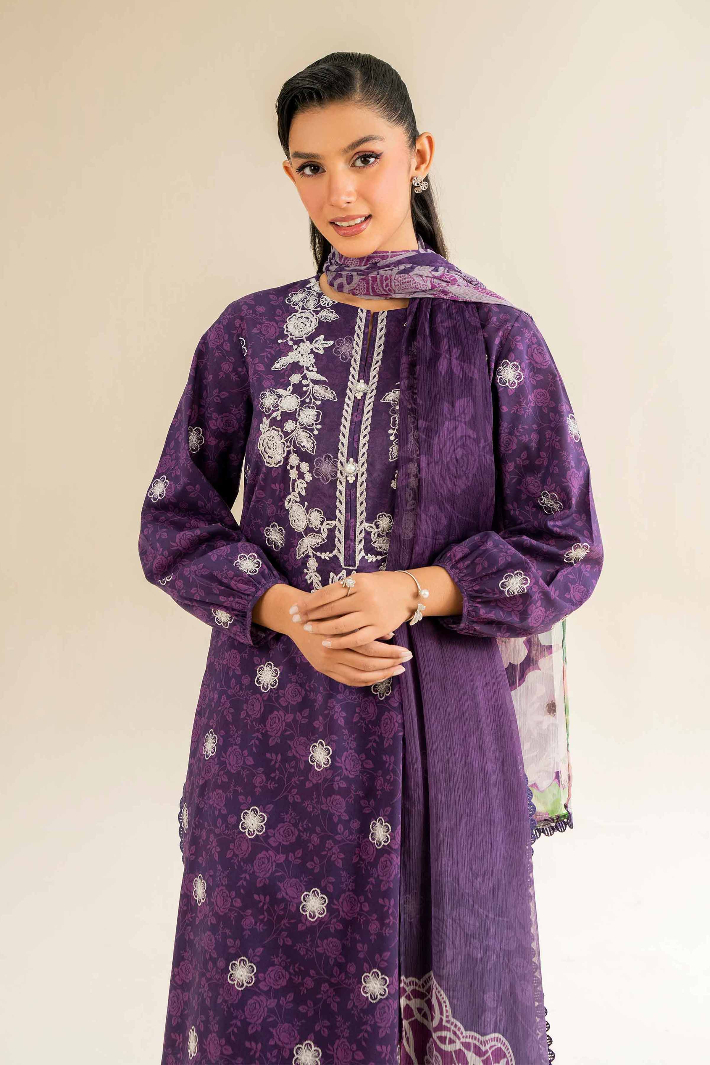 3 Piece - Printed Embroidered Suit - 42501088 for Women - Unstitched Collection | Nishat | Shop Online