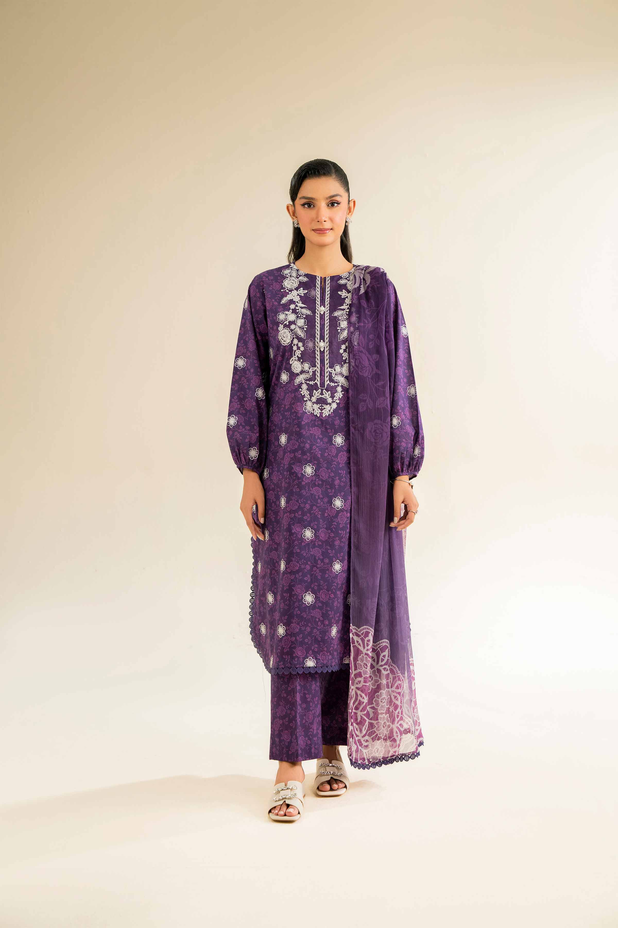 3 Piece - Printed Embroidered Suit - 42501088 for Women - Unstitched Collection | Nishat | Shop Online