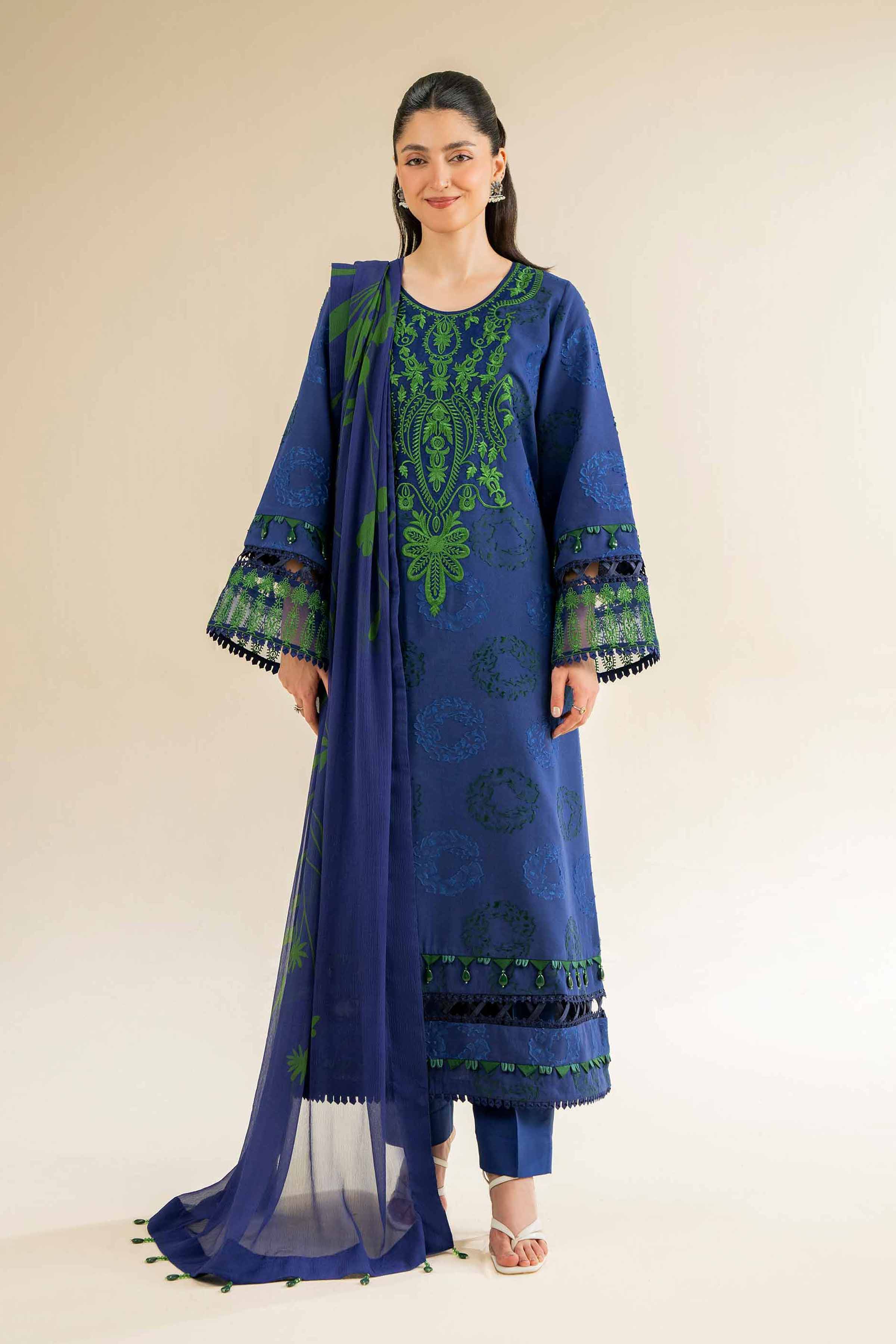 3 Piece - Jacquard Embroidered Suit - 42501091 for Women - Unstitched Collection | Nishat | Shop Online