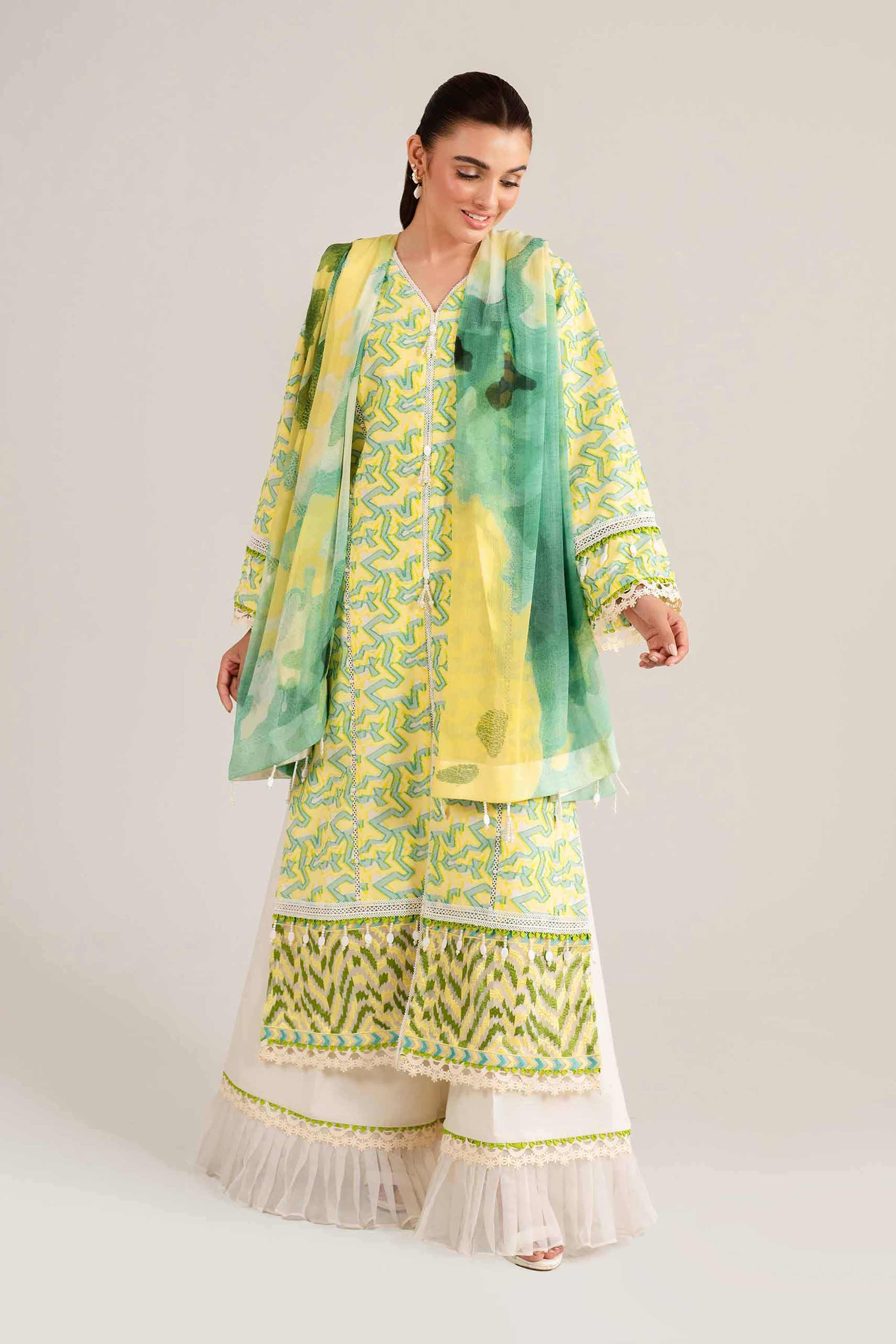 3 Piece - Jacquard Embroidered Suit - 42501092 for Women - Unstitched Collection | Nishat | Shop Online