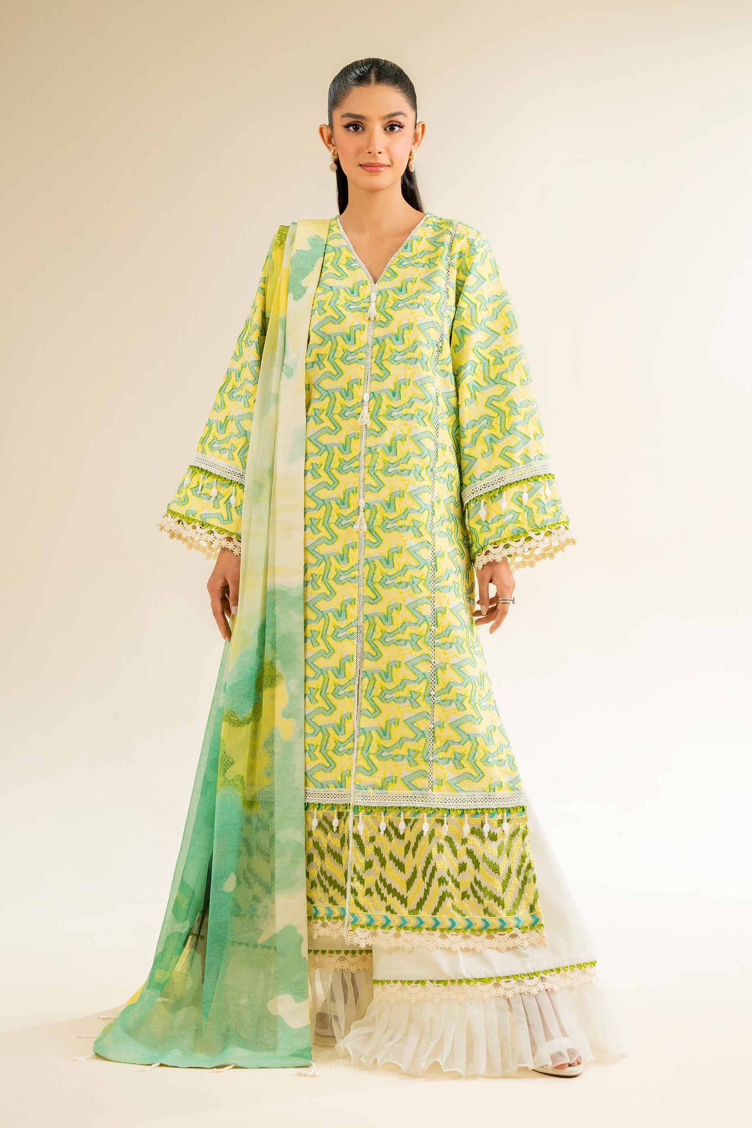 3 Piece - Jacquard Embroidered Suit - 42501092 for Women - Unstitched Collection | Nishat | Shop Online