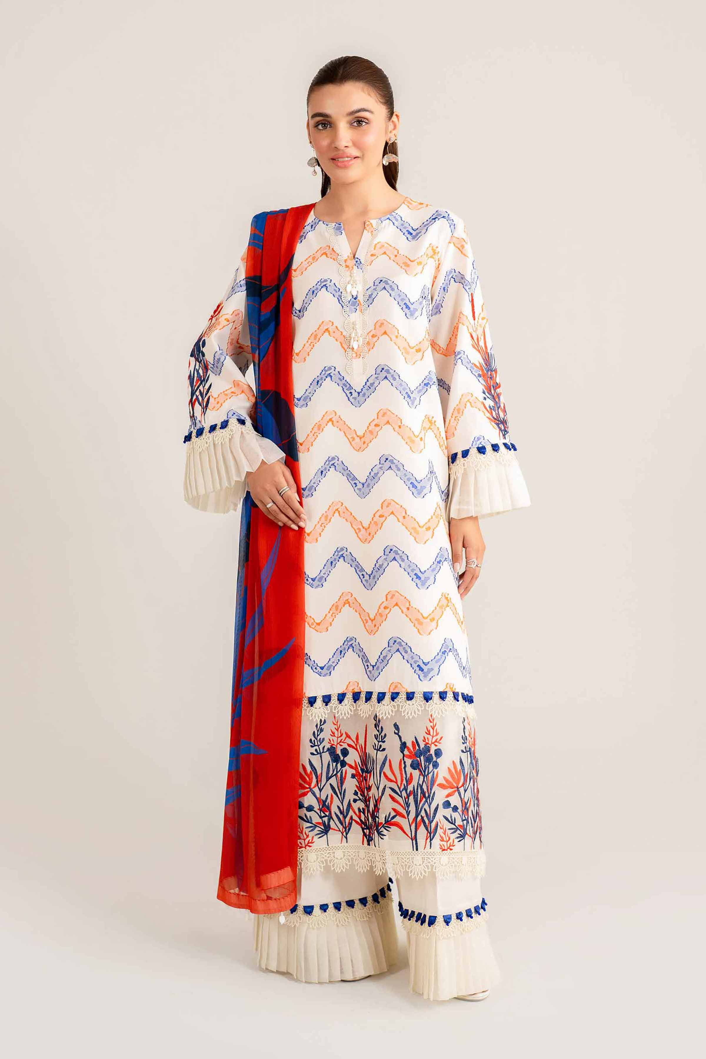3 Piece - Jacquard Embroidered Suit - 42501093 for Women - Unstitched Collection | Nishat | Shop Online