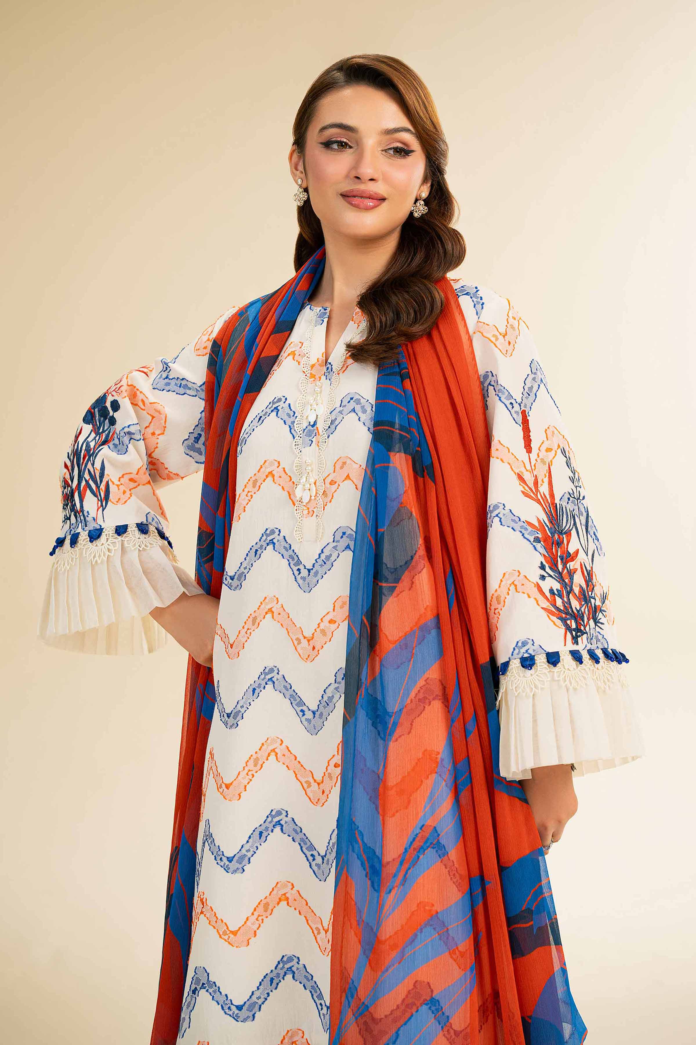 3 Piece - Jacquard Embroidered Suit - 42501093 for Women - Unstitched Collection | Nishat | Shop Online
