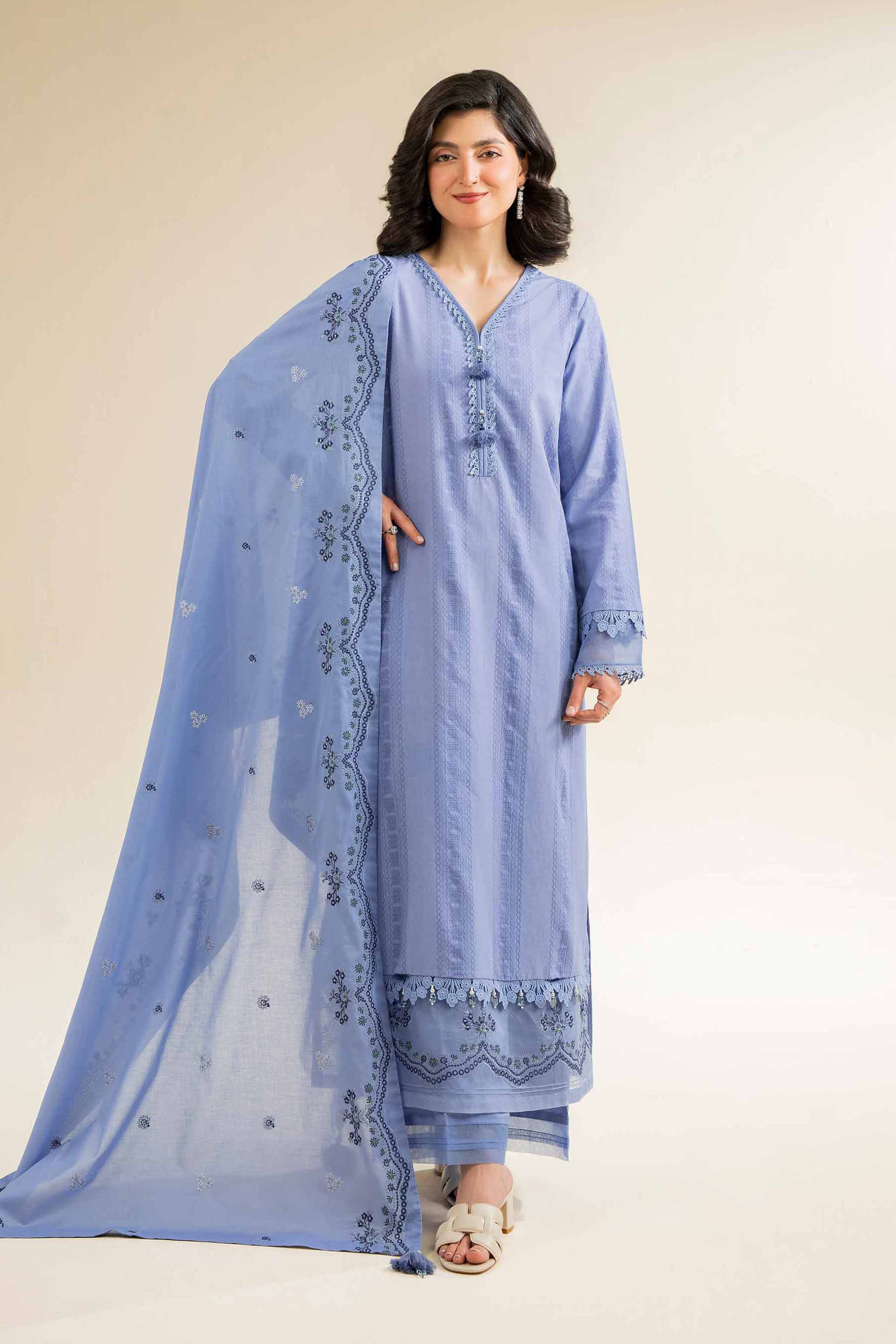3 Piece - Dyed Embroidered Suit - 42501097 for Women - Unstitched Collection | Nishat | Shop Online