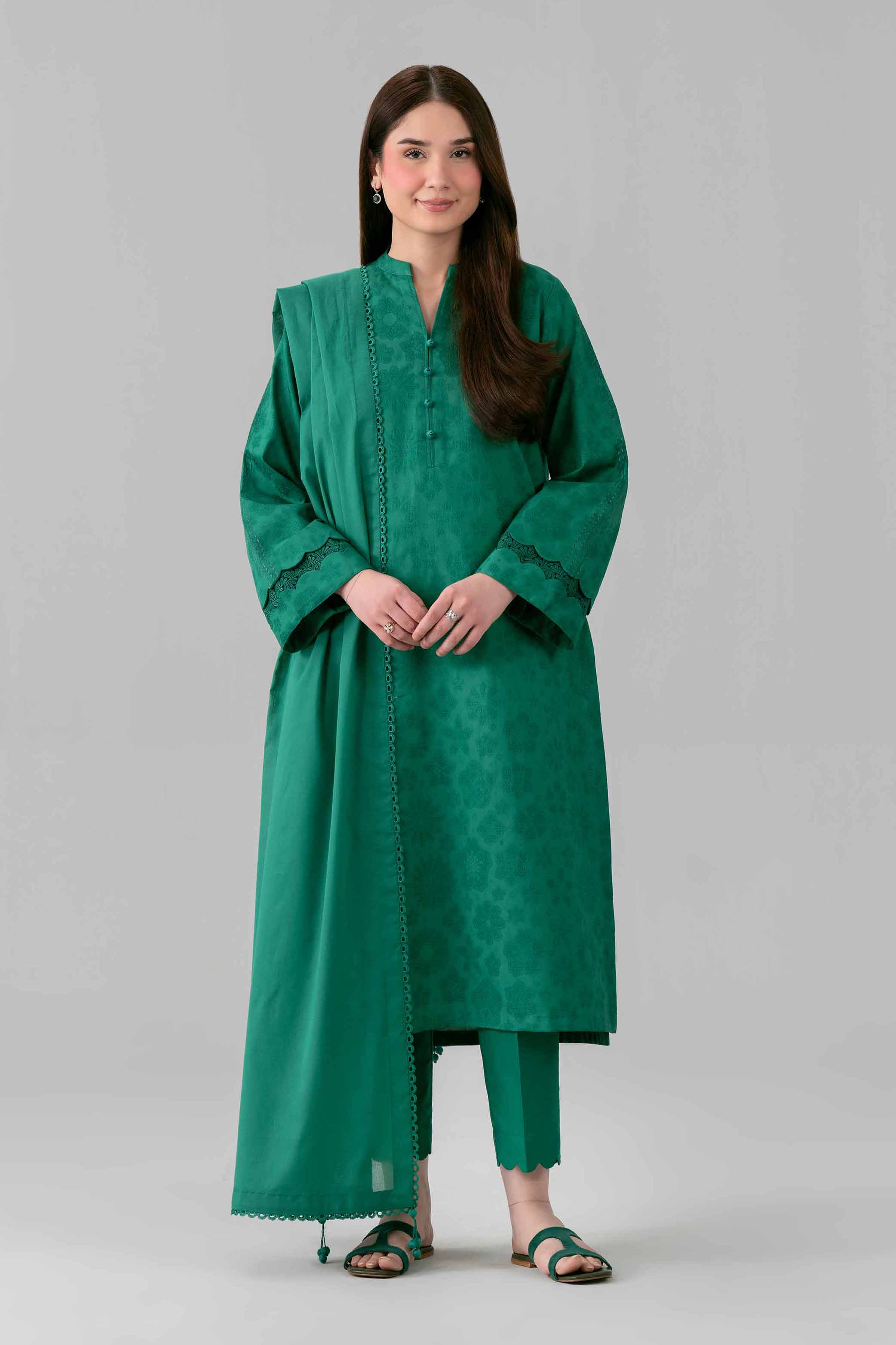 3 Piece - Jacquard Suit - 42501099-1 for Women - Unstitched Collection | Nishat | Shop Online