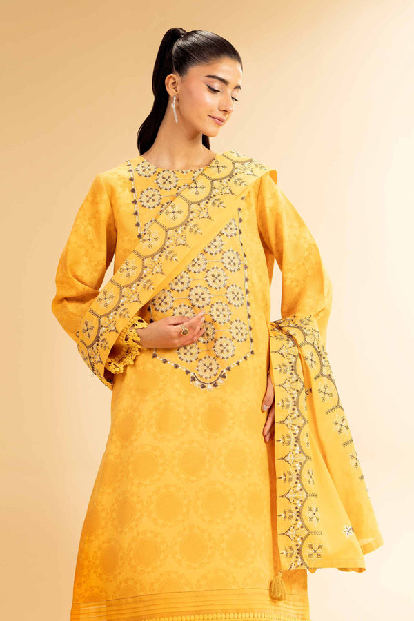 3 Piece - Dyed Embroidered Suit - 42501100