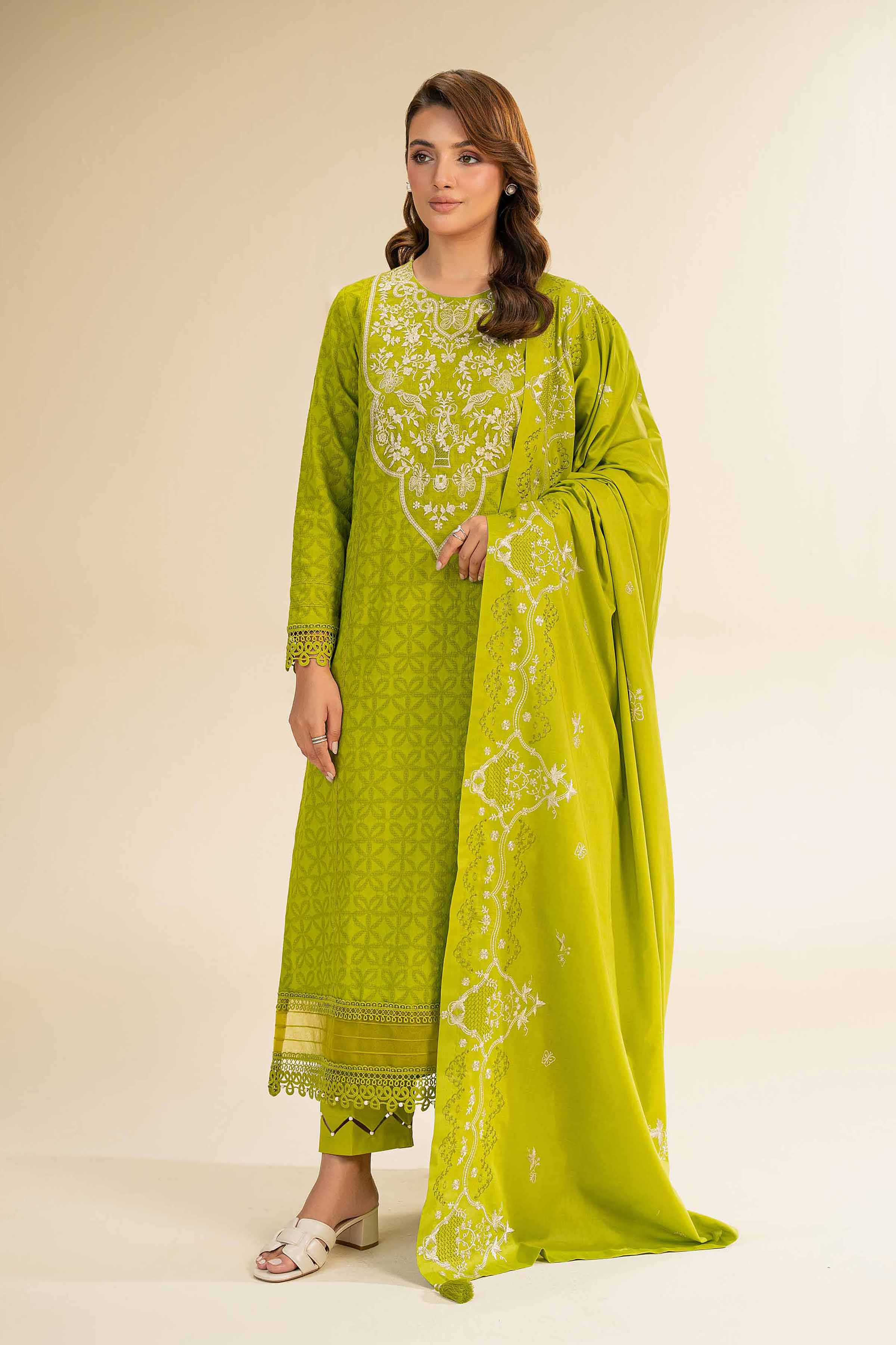 3 Piece - Dyed Embroidered Suit - 42501101 for Women - Unstitched Collection | Nishat | Shop Online