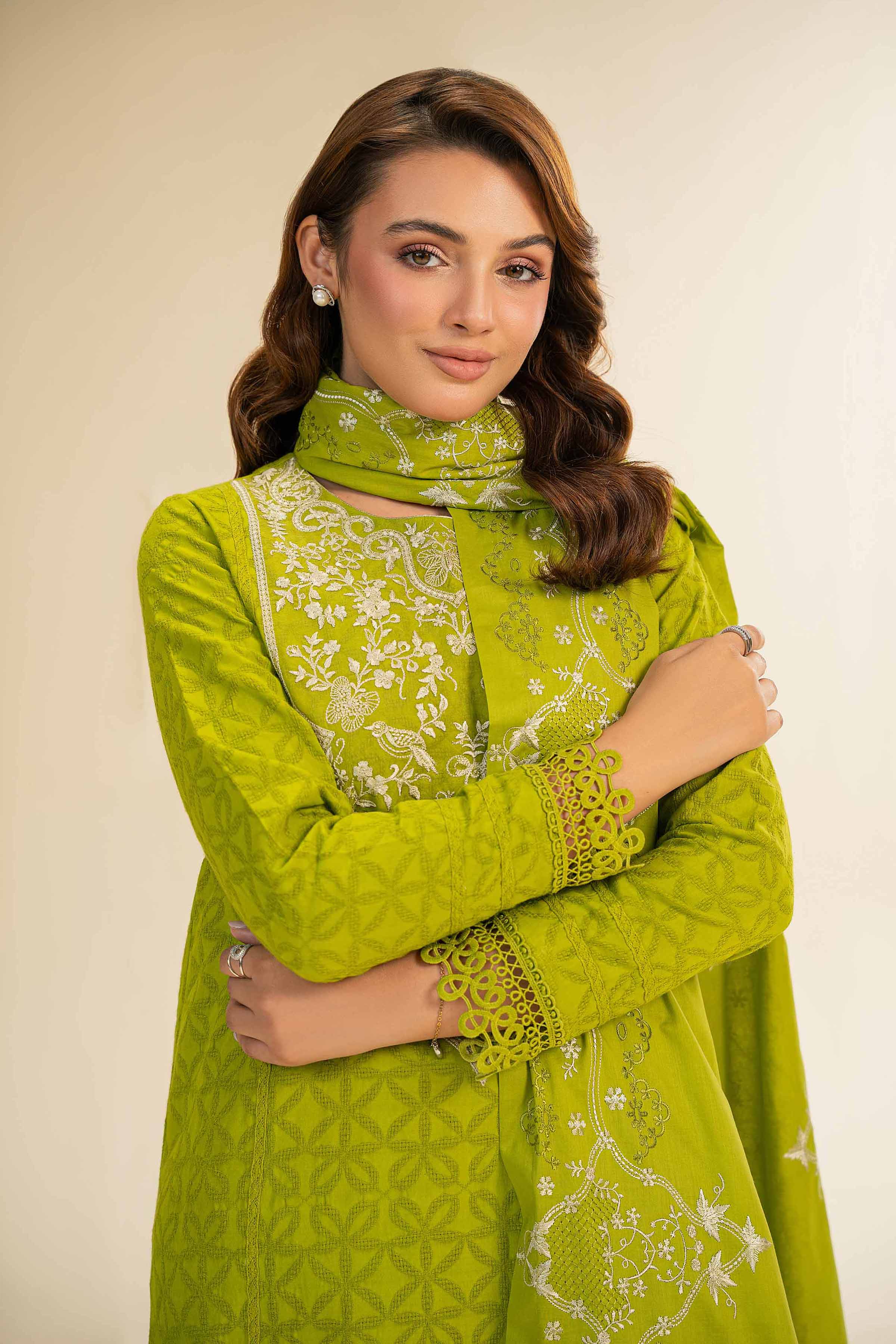 3 Piece - Dyed Embroidered Suit - 42501101 for Women - Unstitched Collection | Nishat | Shop Online