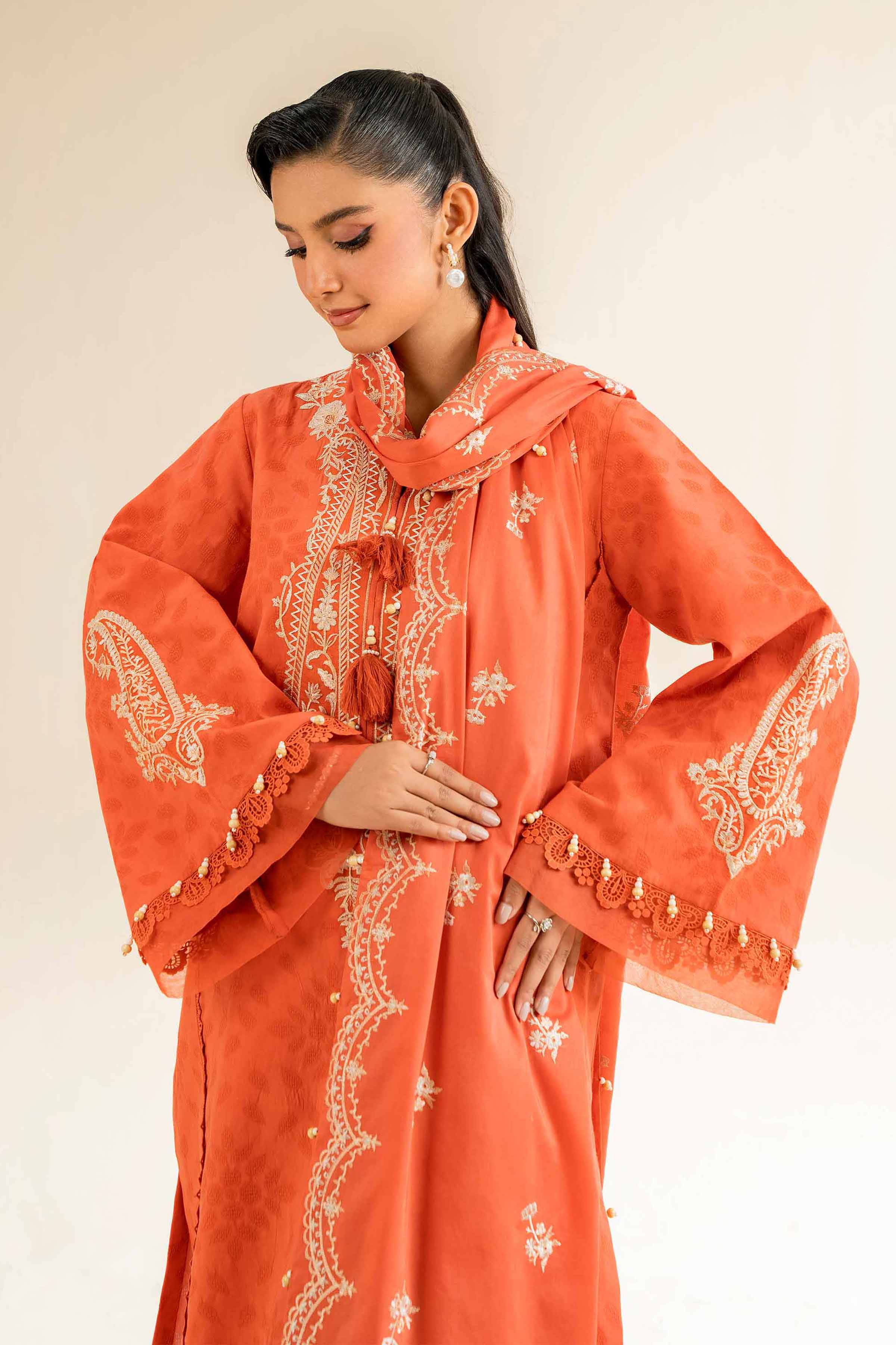 3 Piece - Dyed Embroidered Suit - 42501102 for Women - Unstitched Collection | Nishat | Shop Online