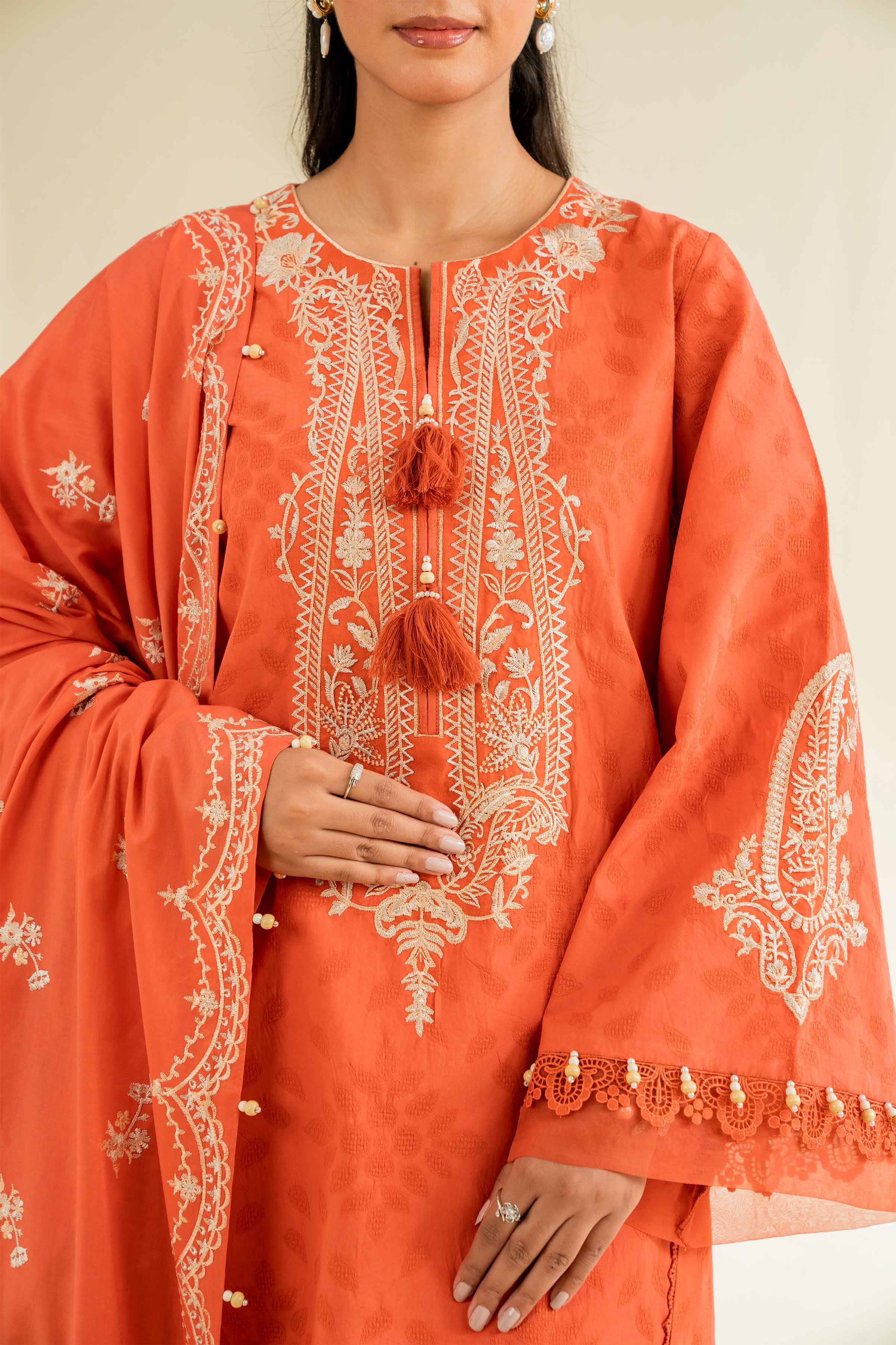 3 Piece - Dyed Embroidered Suit - 42501102 for Women - Unstitched Collection | Nishat | Shop Online