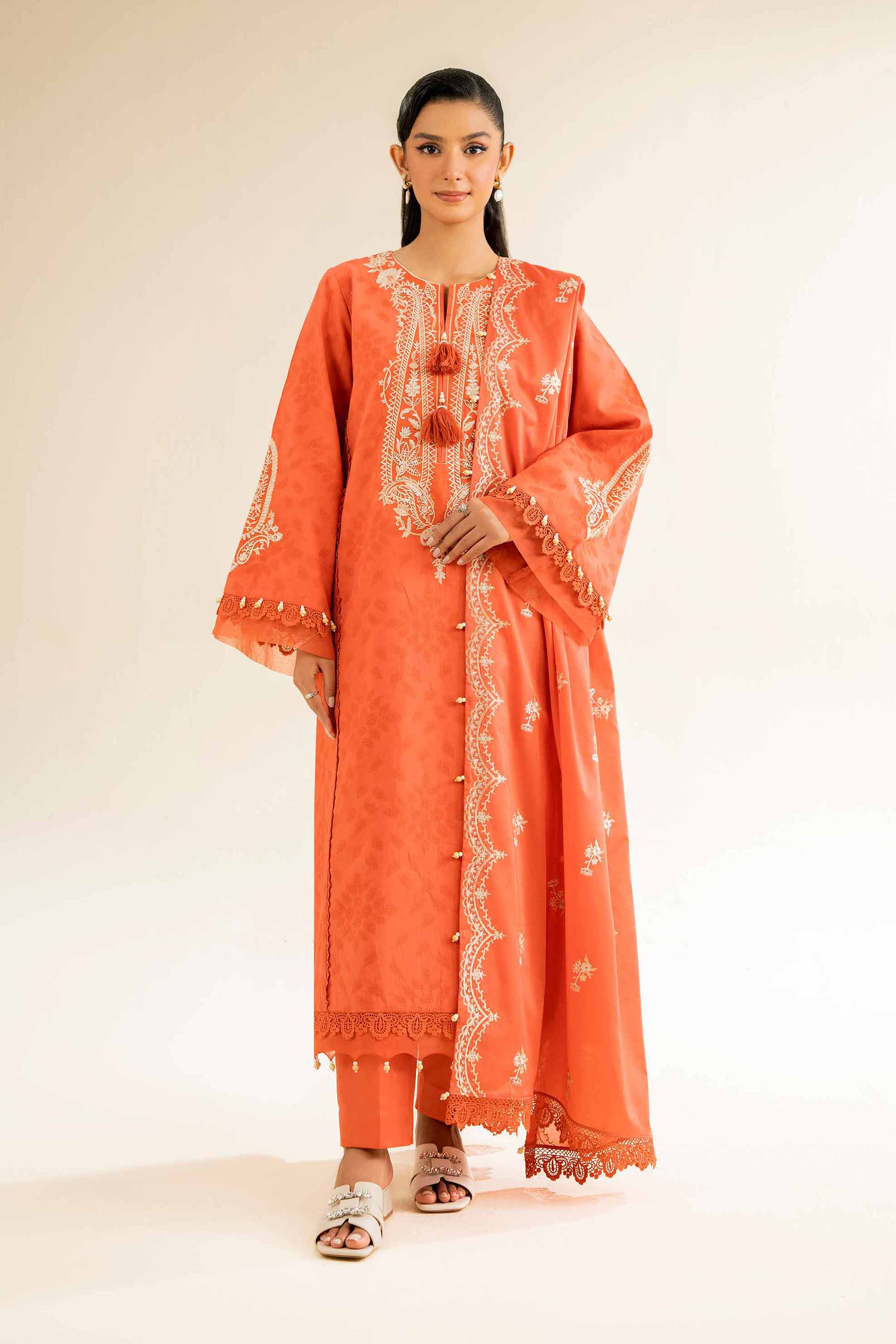 3 Piece - Dyed Embroidered Suit - 42501102 for Women - Unstitched Collection | Nishat | Shop Online