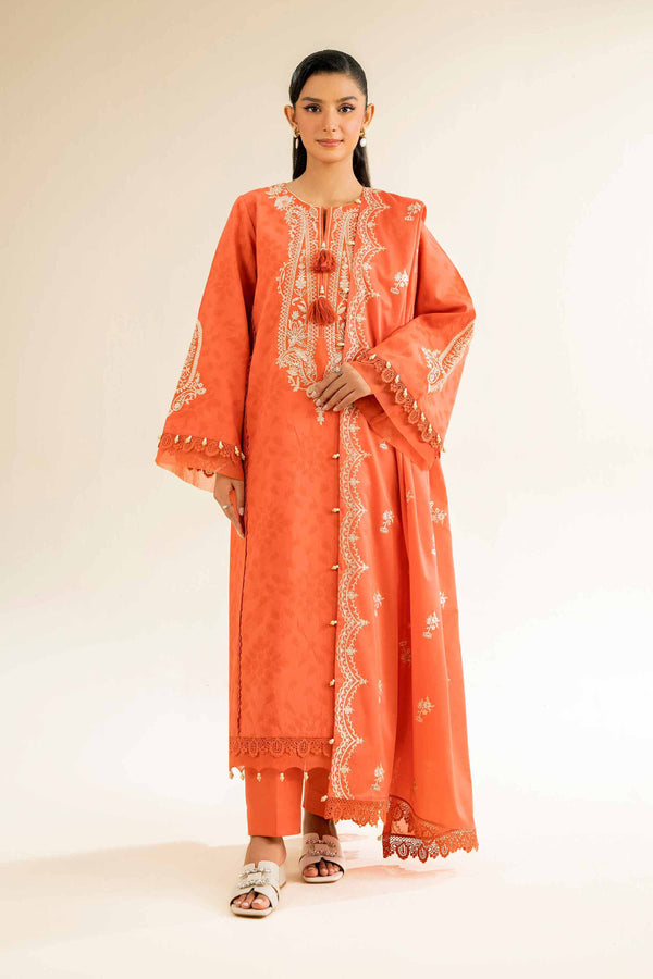 3 Piece - Dyed Embroidered Suit - 42501102