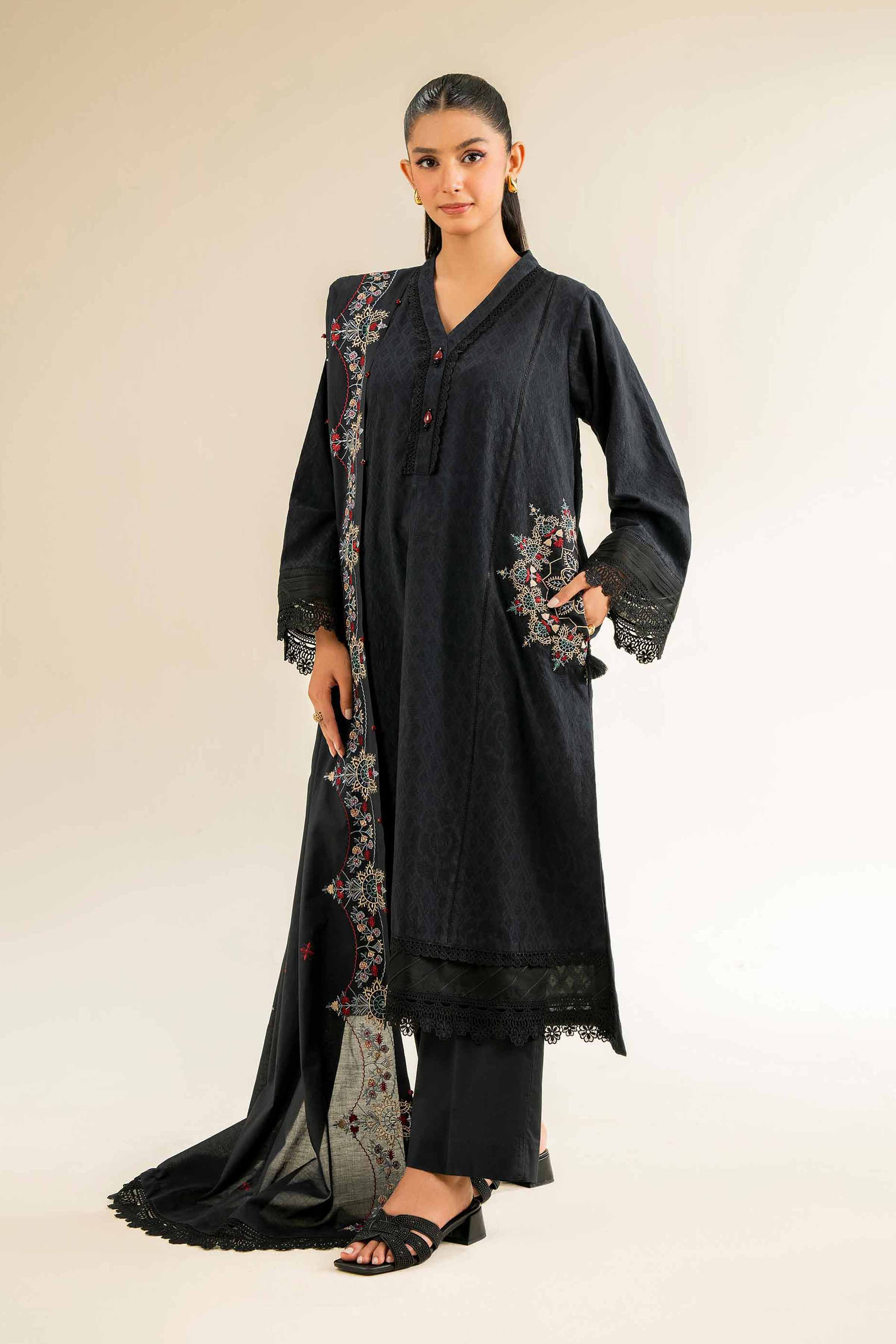 3 Piece - Dyed Embroidered Suit - 42501103 for Women - Unstitched Collection | Nishat | Shop Online