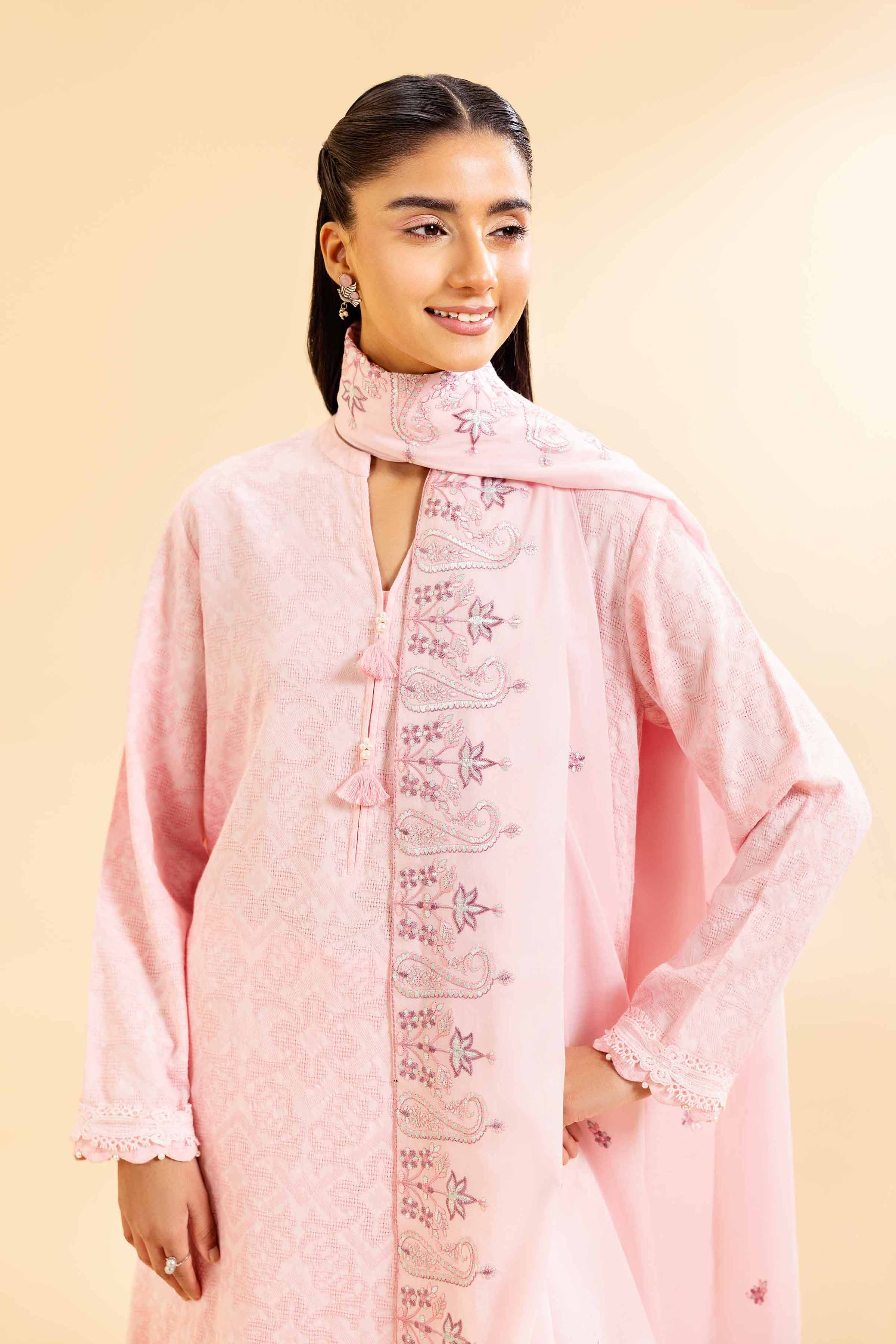 3 Piece - Dyed Embroidered Suit - 42501105 for Women - Unstitched Collection | Nishat | Shop Online