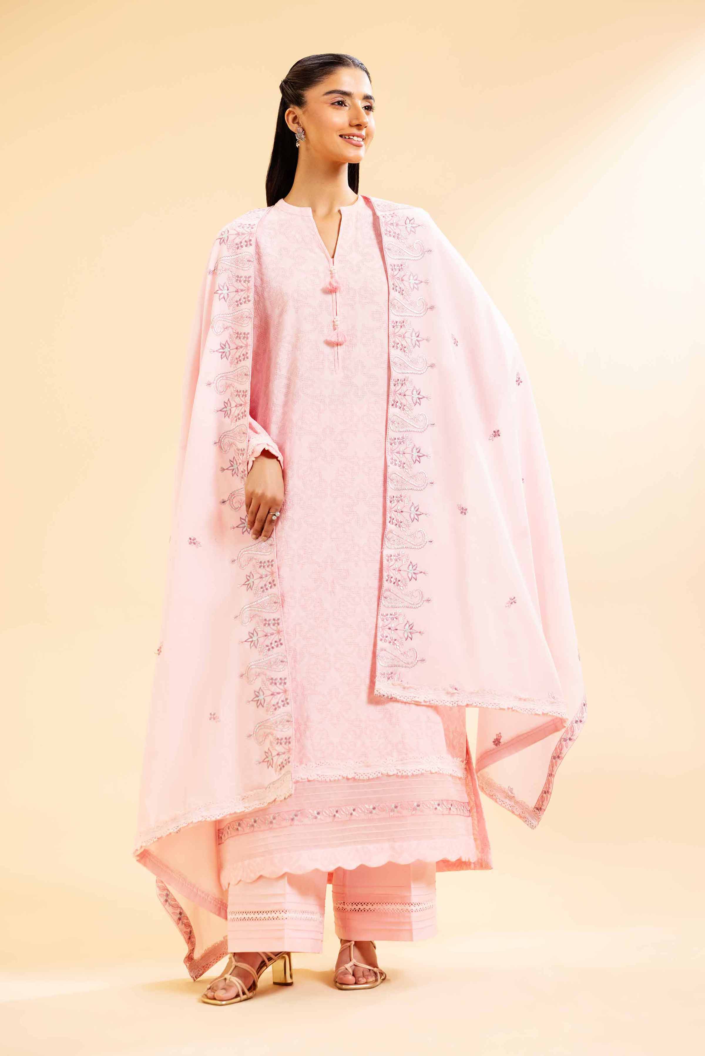 3 Piece - Dyed Embroidered Suit - 42501105 for Women - Unstitched Collection | Nishat | Shop Online