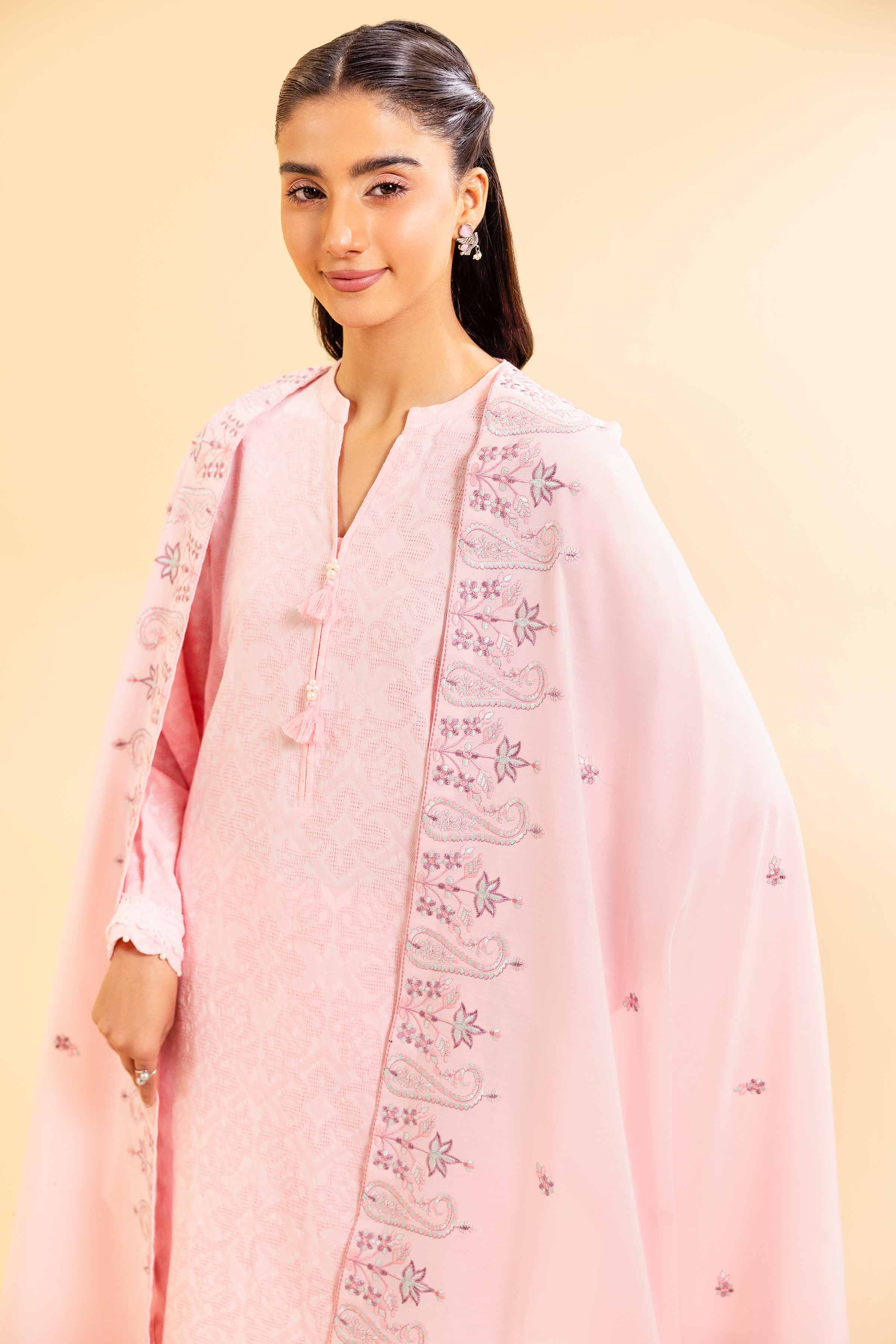 3 Piece - Dyed Embroidered Suit - 42501105 for Women - Unstitched Collection | Nishat | Shop Online