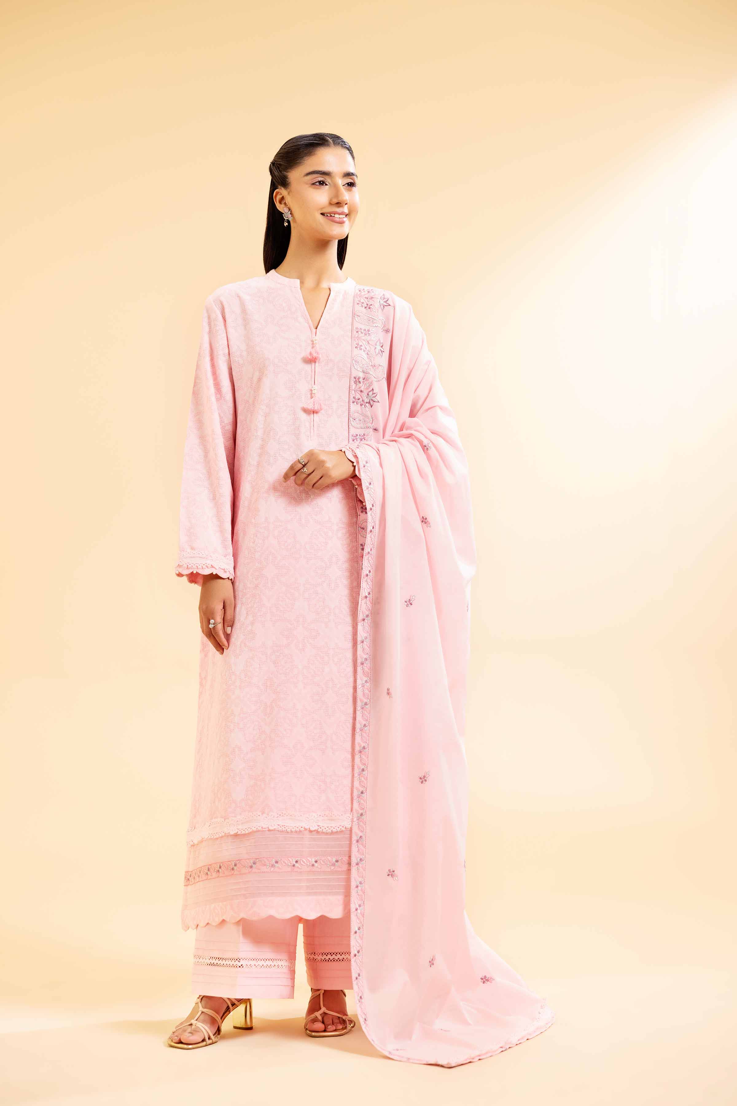 3 Piece - Dyed Embroidered Suit - 42501105 for Women - Unstitched Collection | Nishat | Shop Online