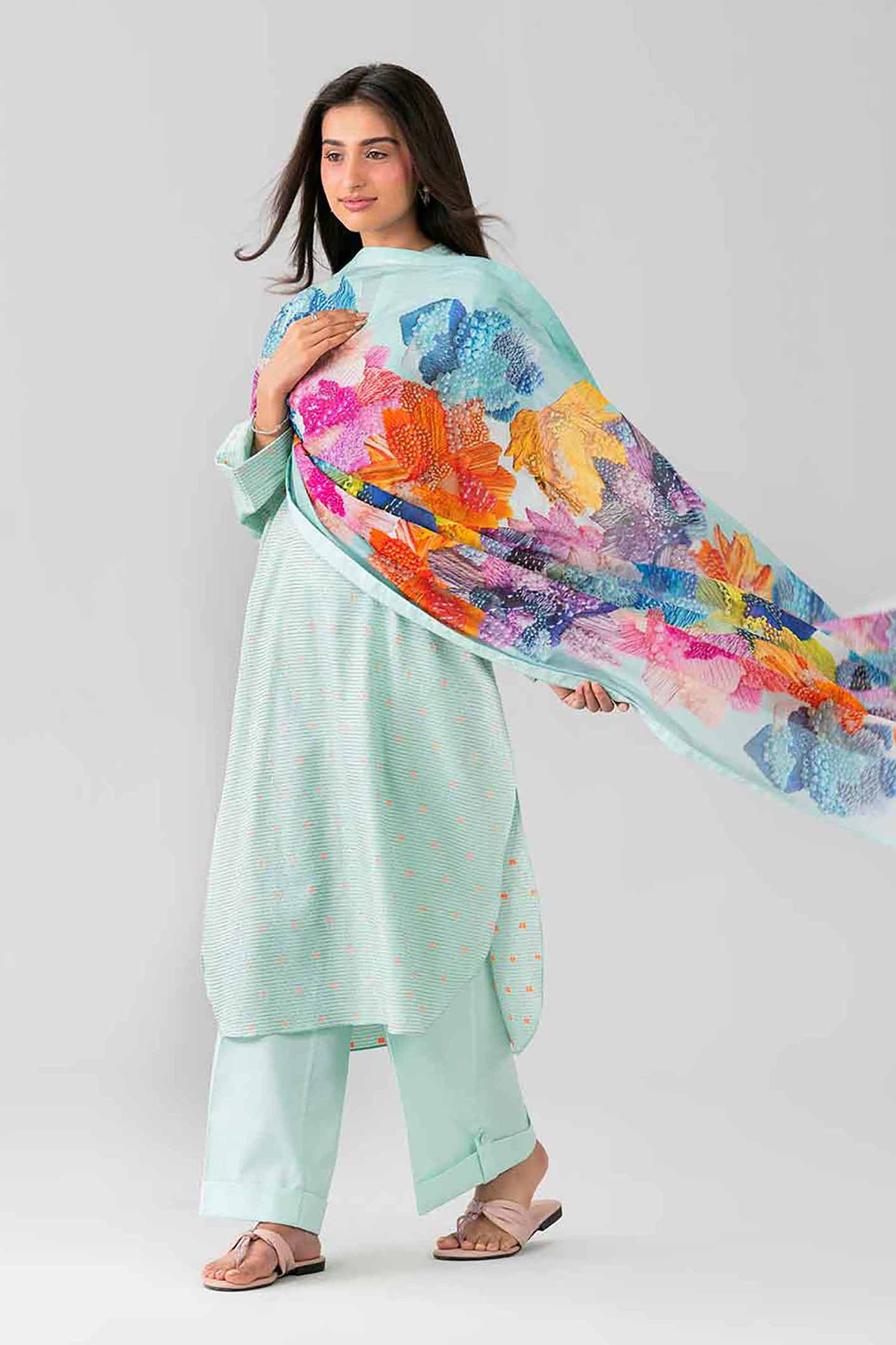 2 Piece - Jacquard Suit - 42501112-1 for Women - Unstitched Collection | Nishat | Shop Online