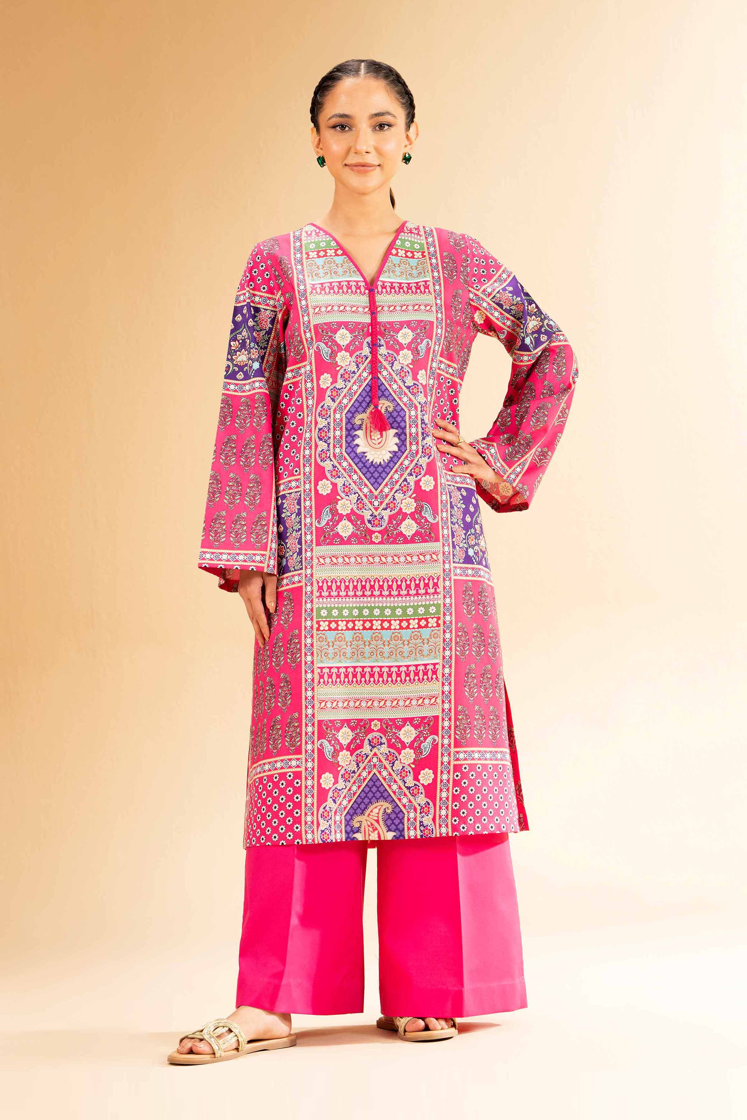 2 Piece - Printed Suit - 42501125 for Women - Unstitched Collection | Nishat | Shop Online