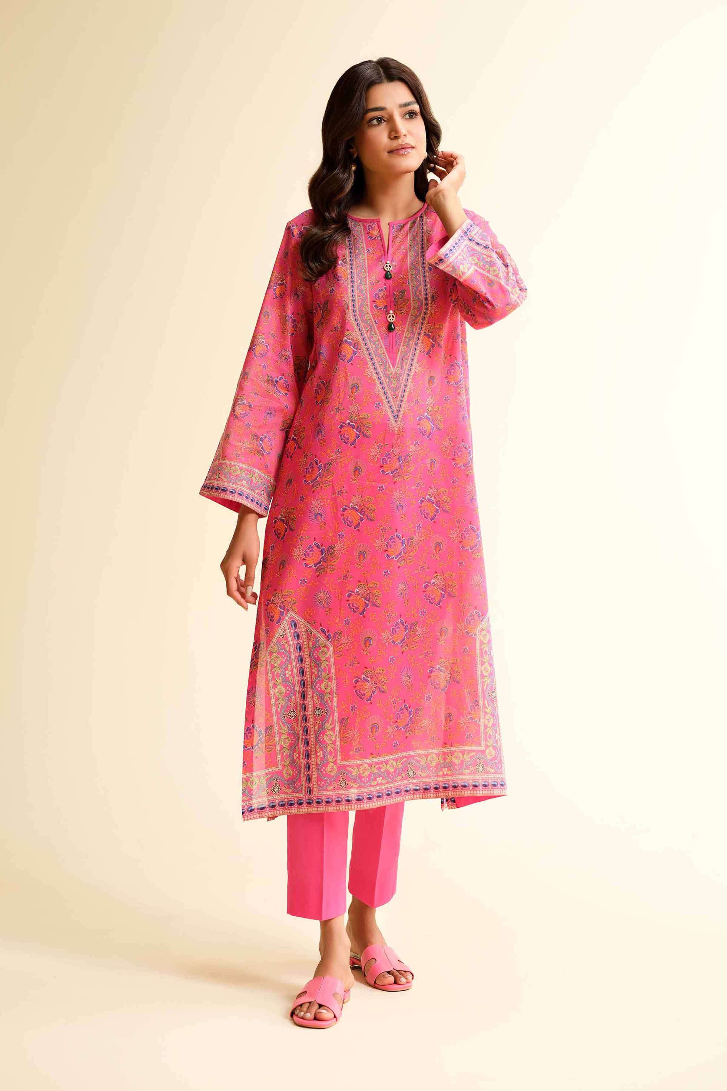 2 Piece - Digital Printed Suit - 42501135 for Women - Unstitched Collection | Nishat | Shop Online