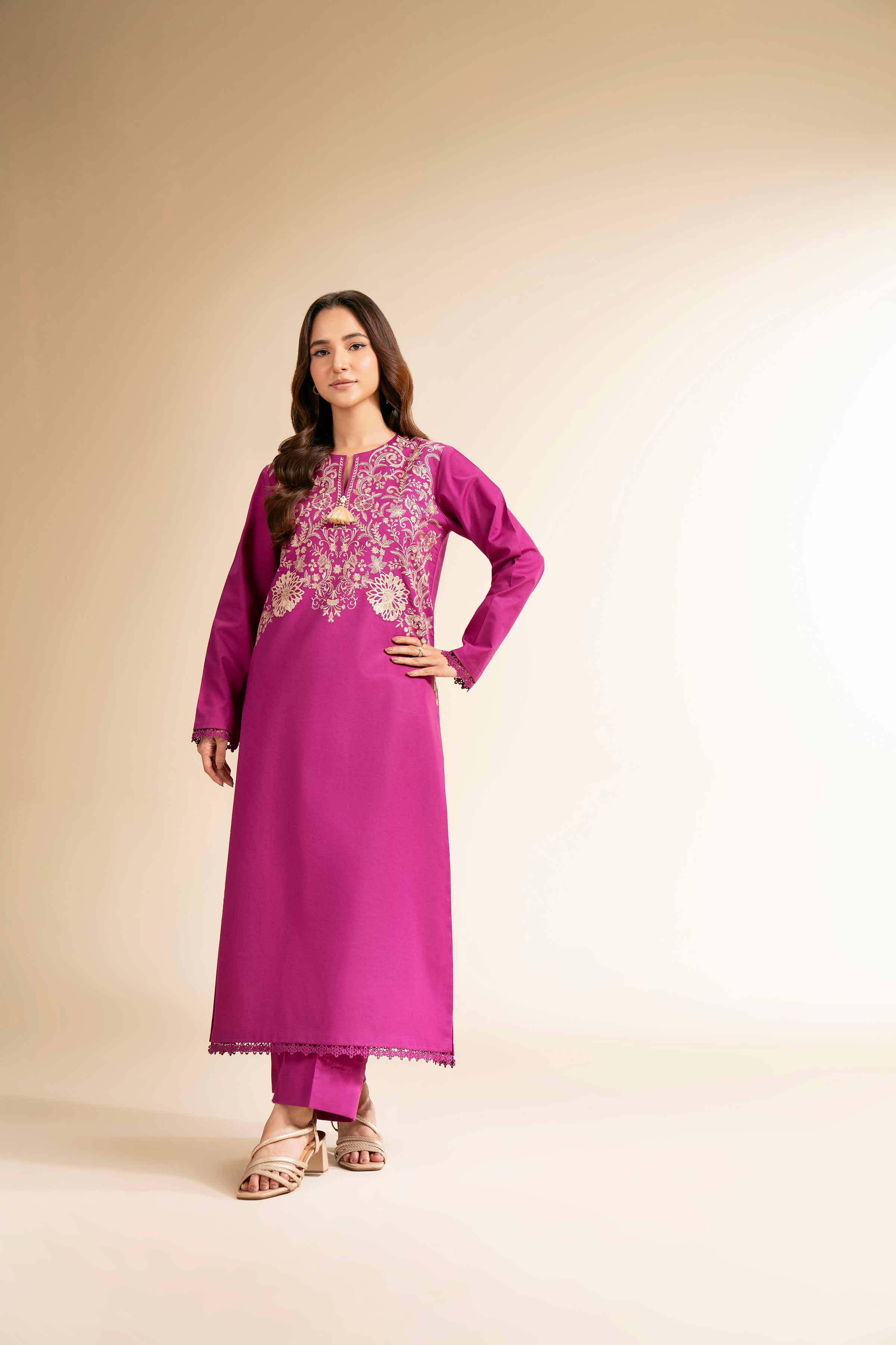 2 Piece - Dyed Embroidered Suit - 42501139 for Women - Unstitched Collection | Nishat | Shop Online