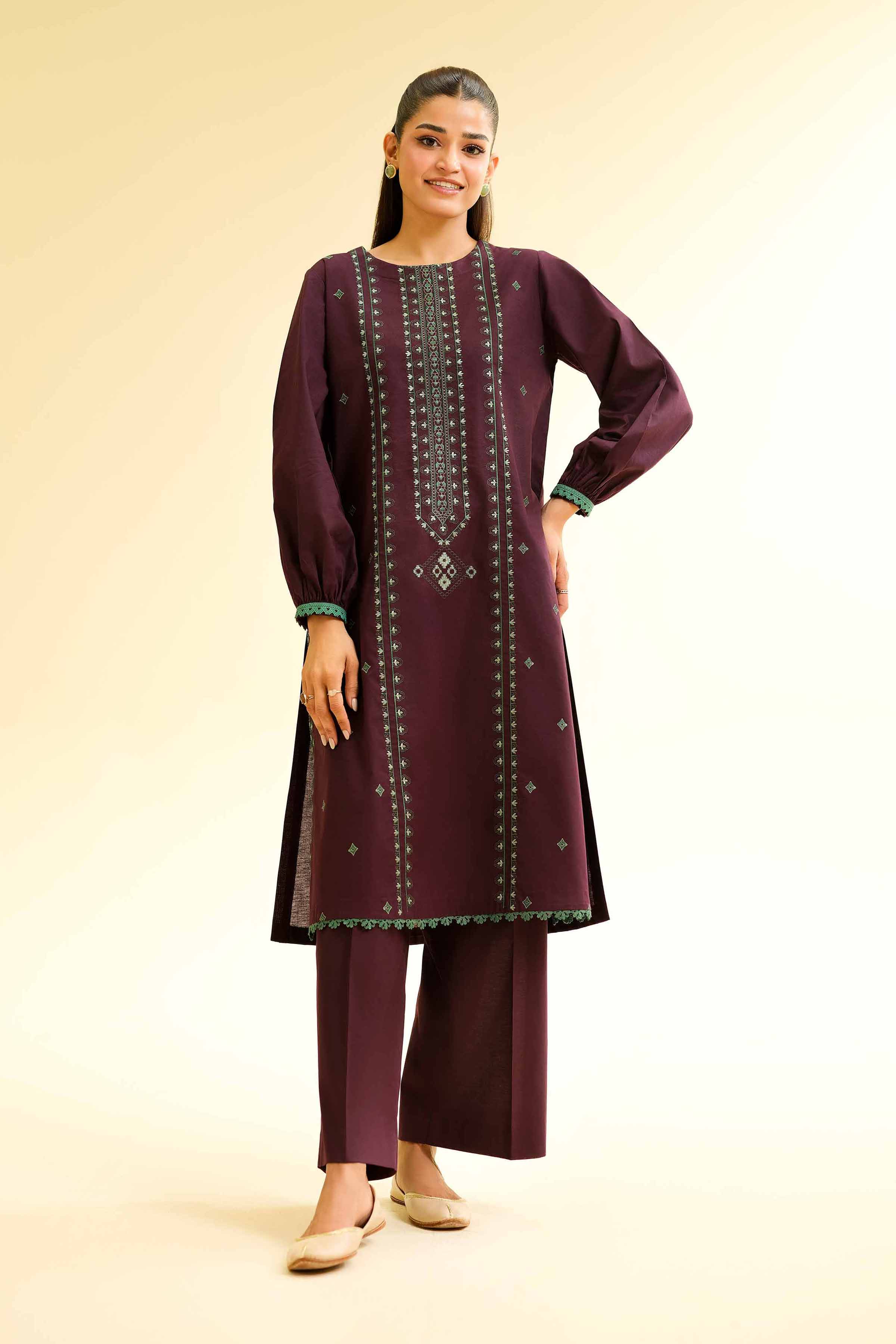 2 Piece - Dyed Embroidered Suit - 42501140 for Women - Unstitched Collection | Nishat | Shop Online