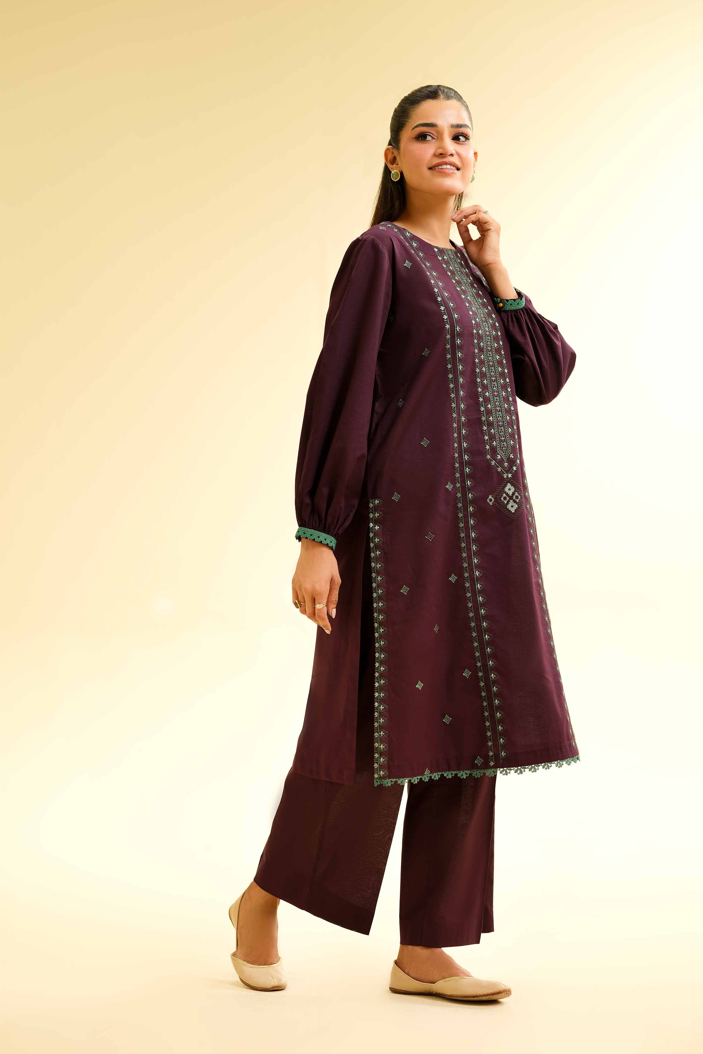 2 Piece - Dyed Embroidered Suit - 42501140 for Women - Unstitched Collection | Nishat | Shop Online