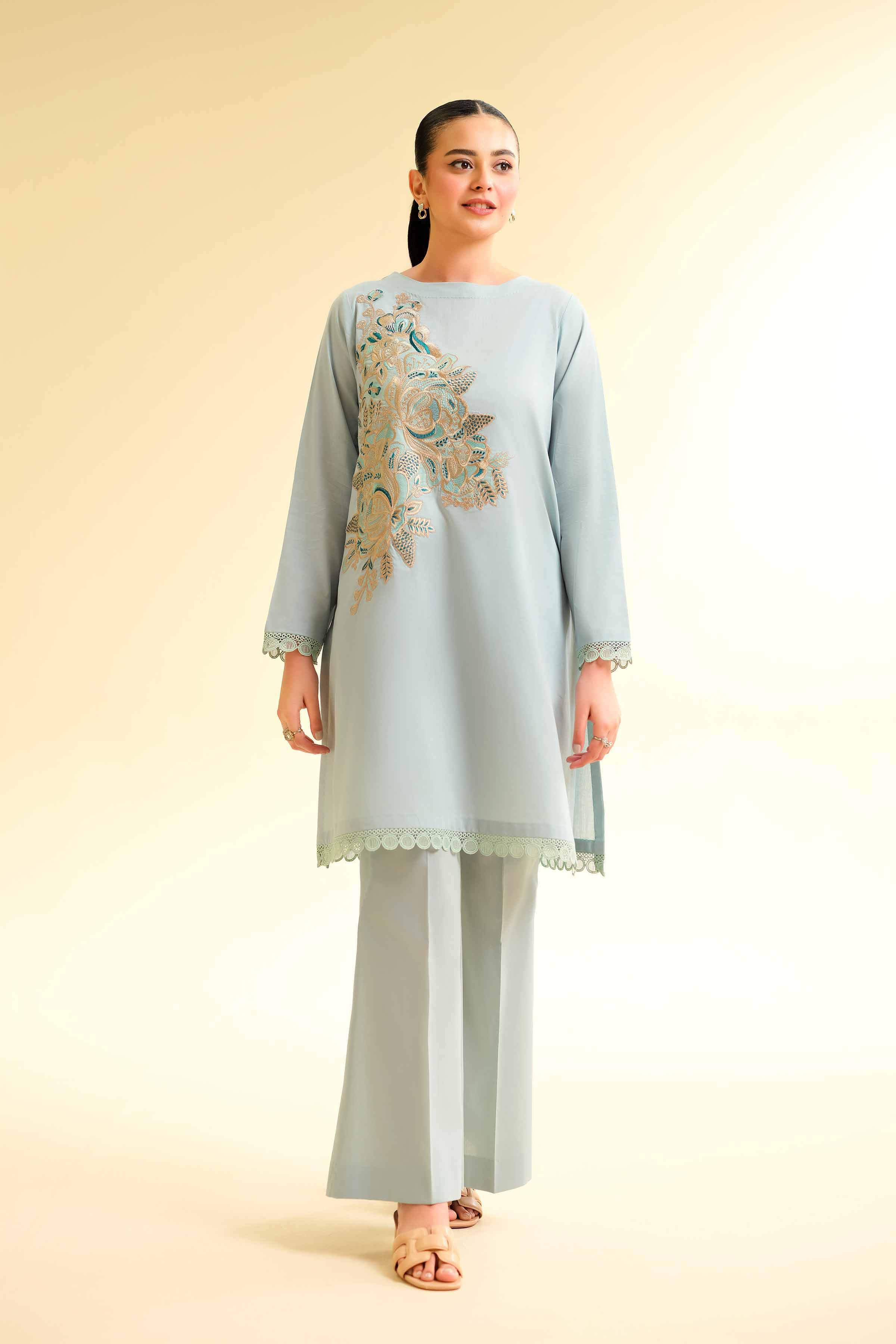 2 Piece - Dyed Embroidered Suit - 42501142 for Women - Unstitched Collection | Nishat | Shop Online