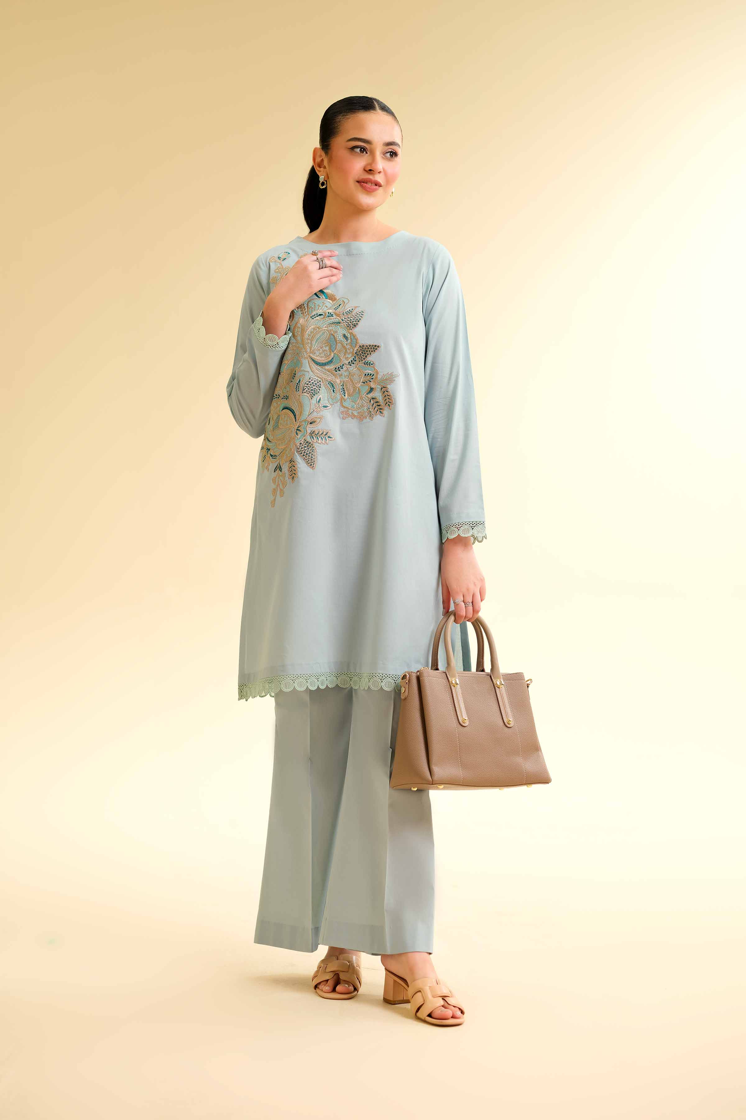 2 Piece - Dyed Embroidered Suit - 42501142 for Women - Unstitched Collection | Nishat | Shop Online