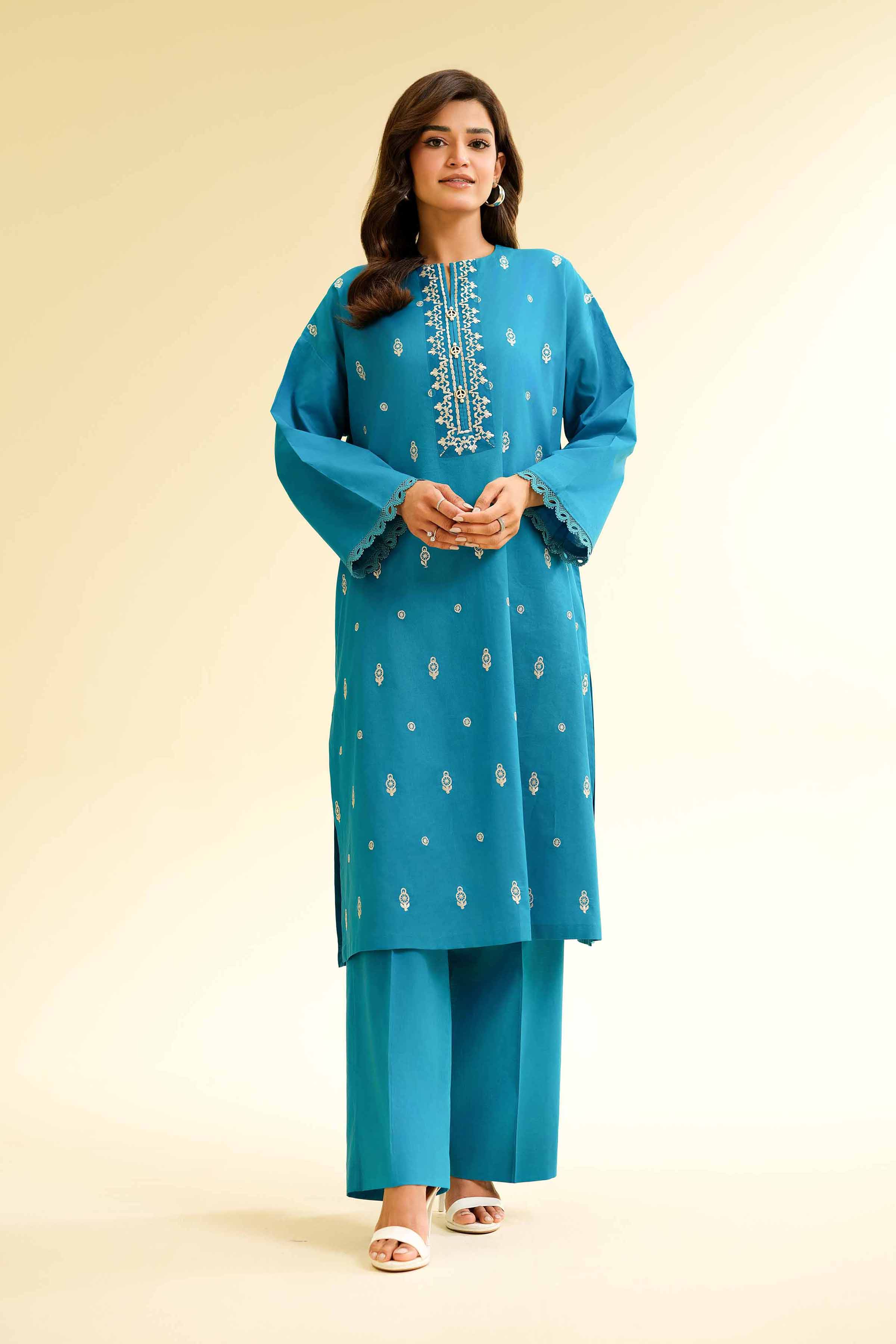2 Piece - Dyed Embroidered Suit - 42501144 for Women - Unstitched Collection | Nishat | Shop Online