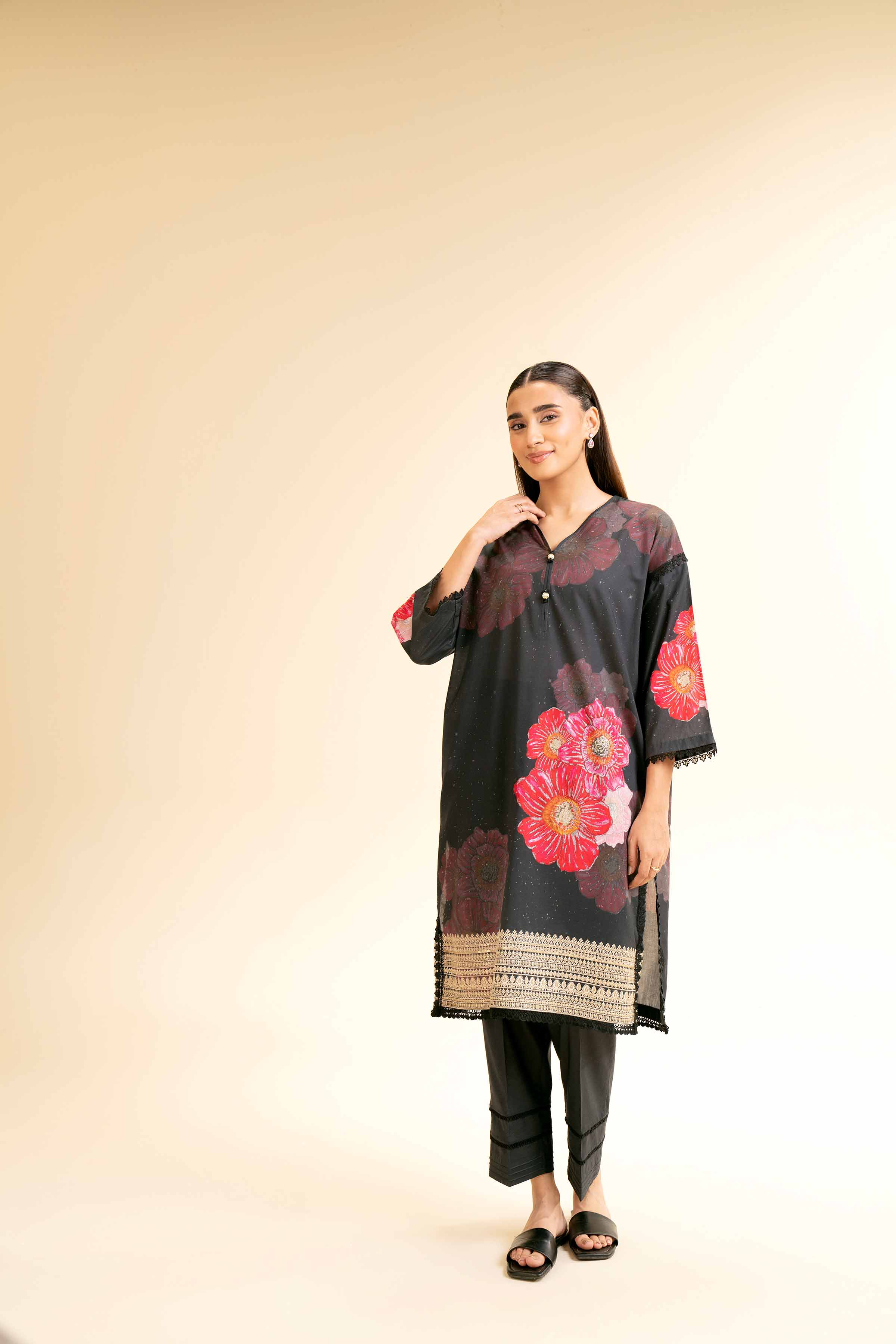 2 Piece - Digital Printed Embroidered Suit - 42501147 for Women - Unstitched Collection | Nishat | Shop Online