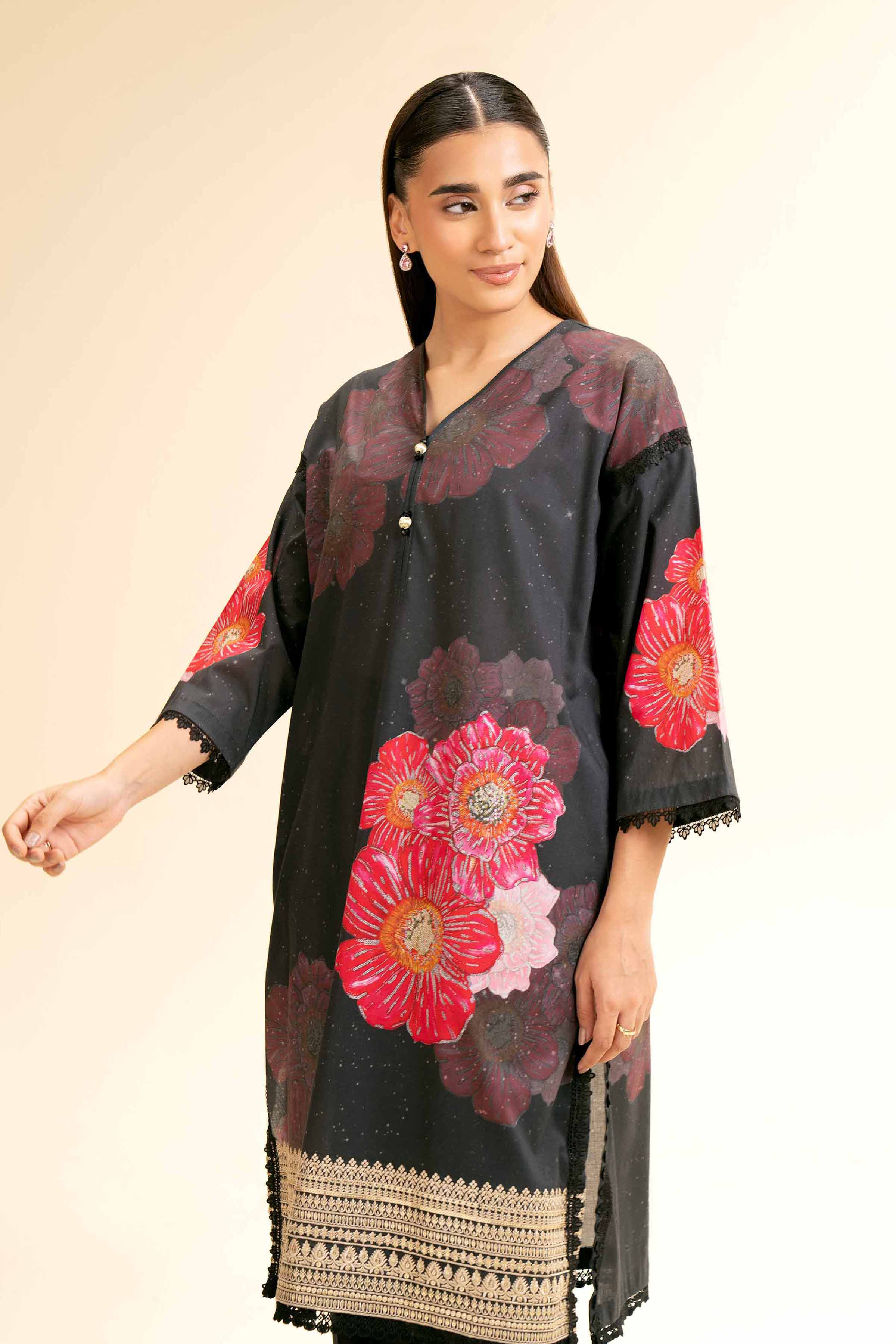 2 Piece - Digital Printed Embroidered Suit - 42501147 for Women - Unstitched Collection | Nishat | Shop Online