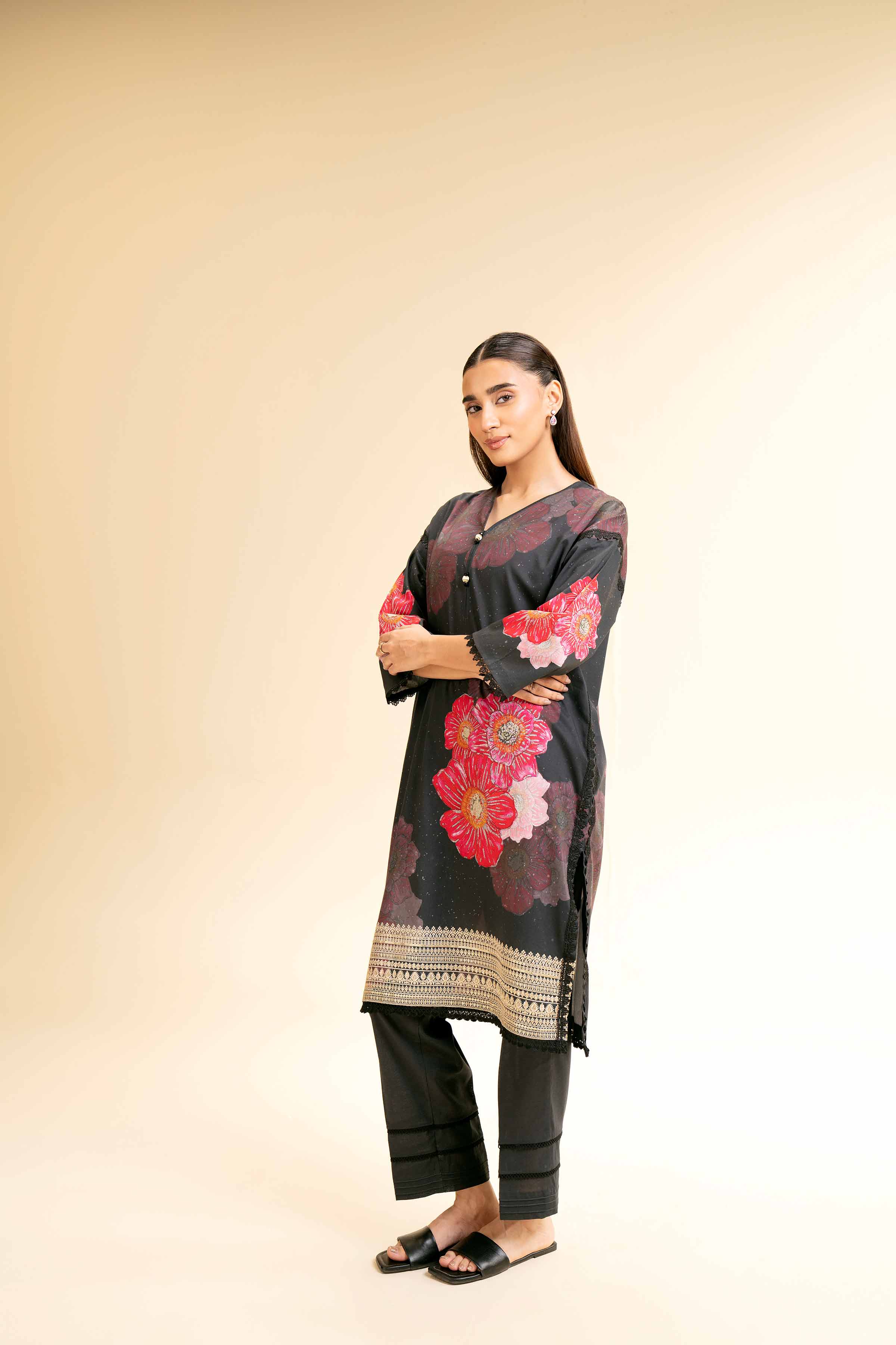 2 Piece - Digital Printed Embroidered Suit - 42501147 for Women - Unstitched Collection | Nishat | Shop Online