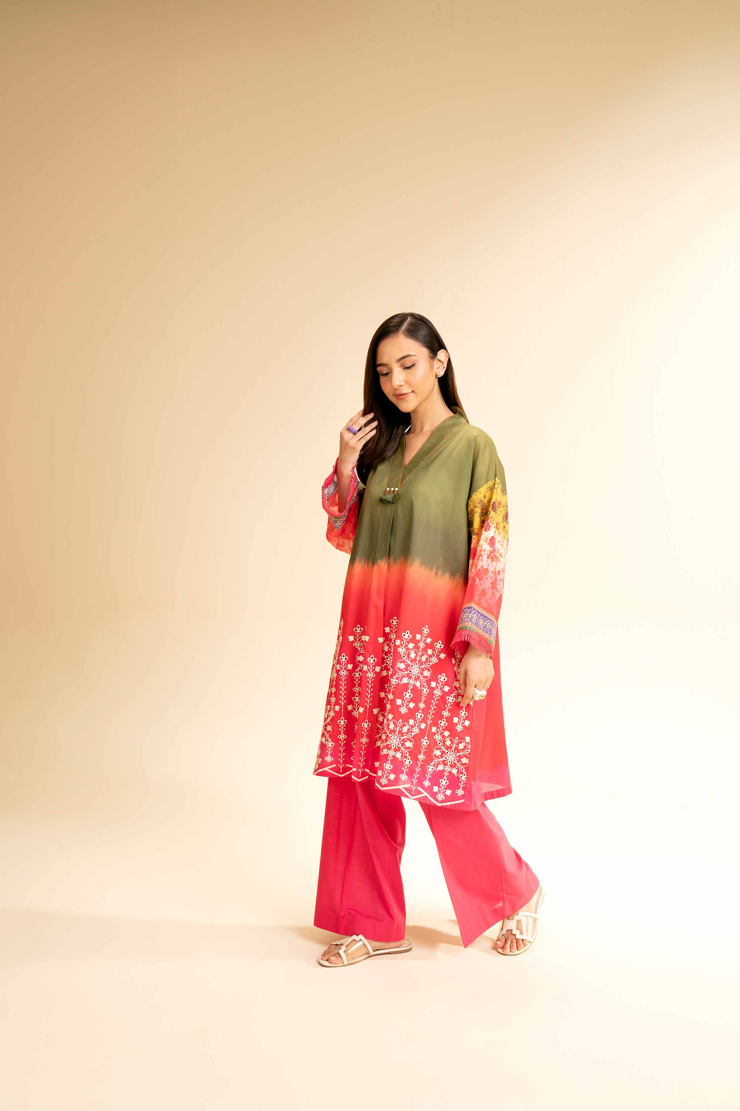2 Piece - Digital Printed Embroidered Suit - 42501150 for Women - Unstitched Collection | Nishat | Shop Online