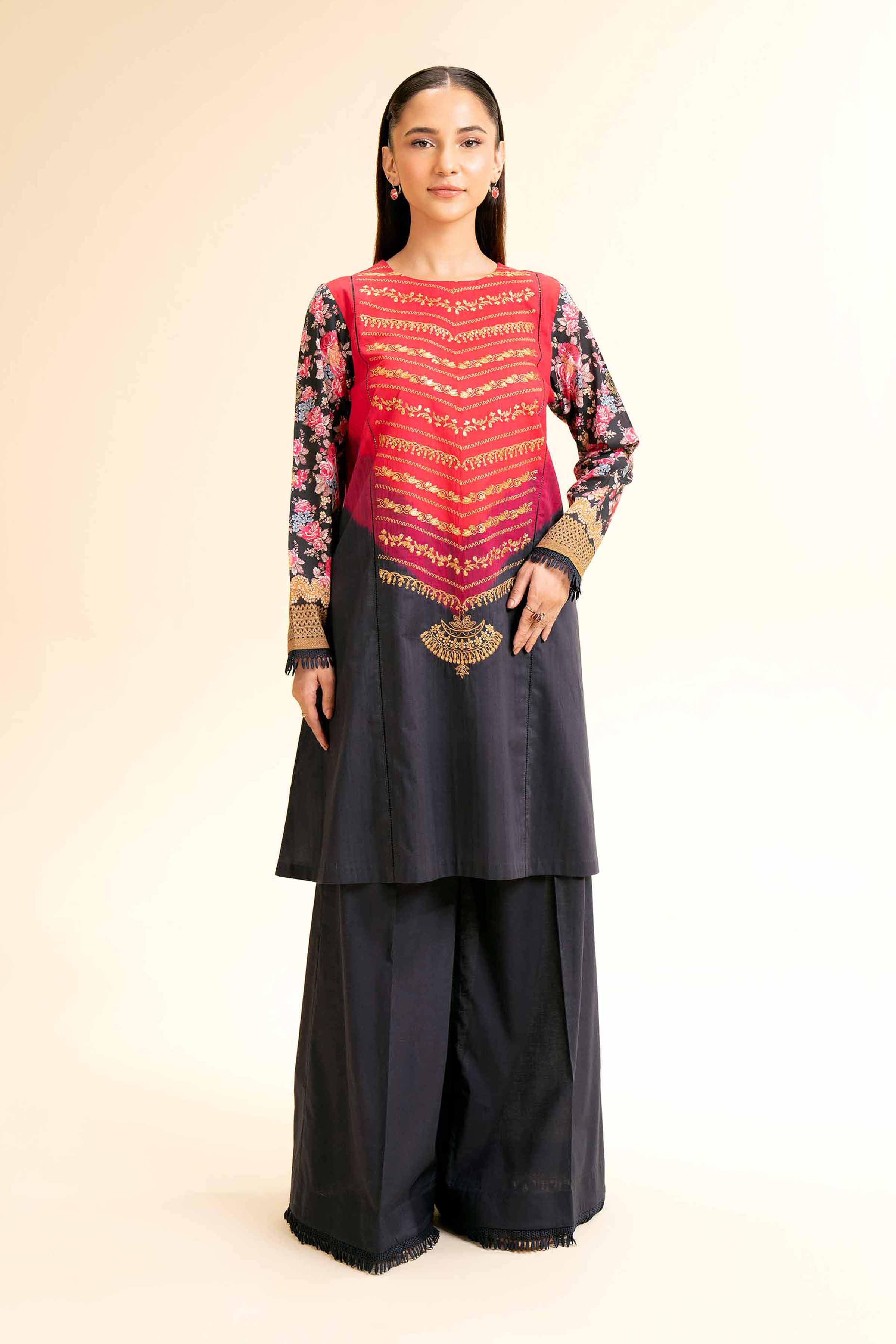 2 Piece - Digital Printed Embroidered Suit - 42501151 for Women - Unstitched Collection | Nishat | Shop Online