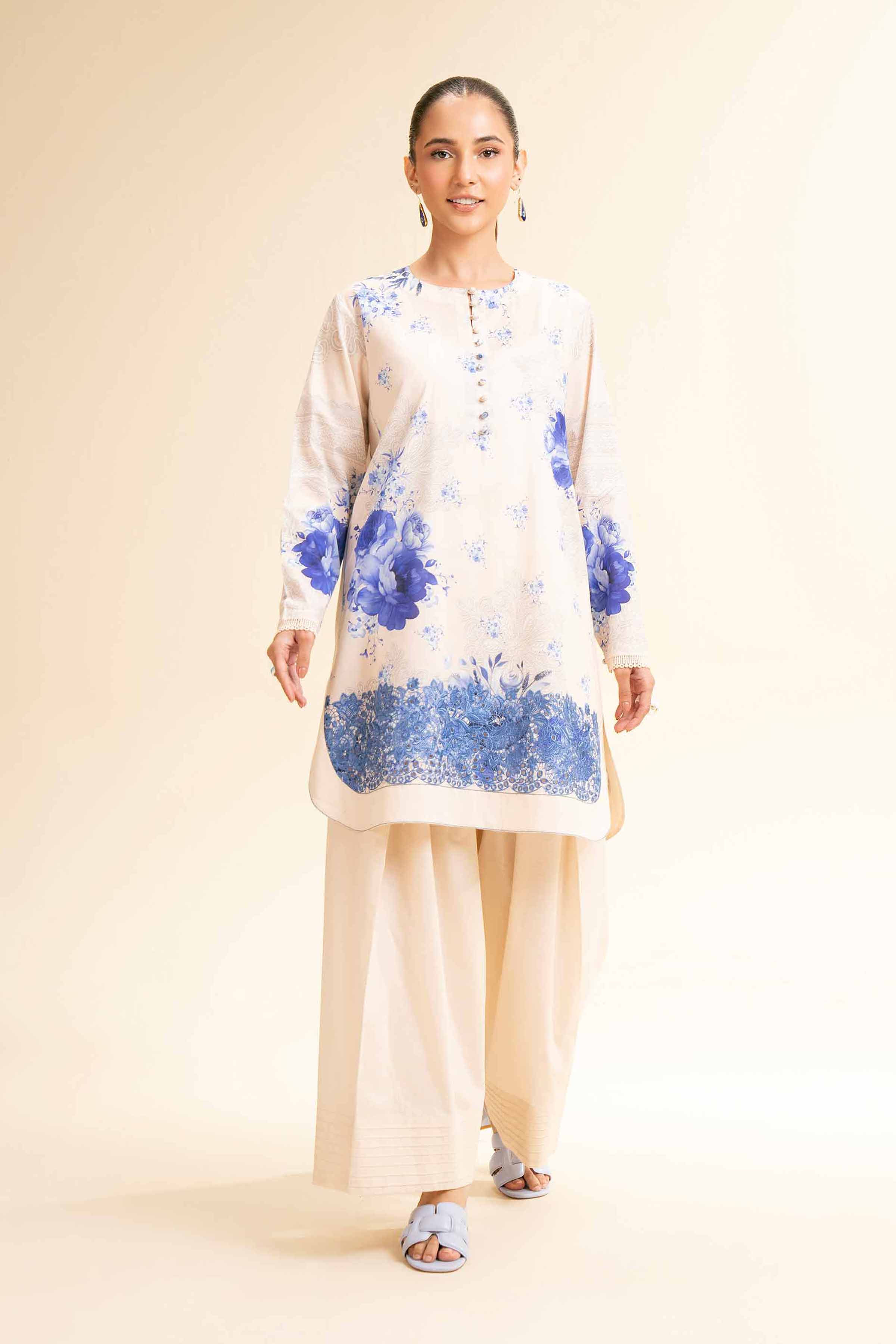 2 Piece - Digital Printed Embroidered Suit - 42501152 for Women - Unstitched Collection | Nishat | Shop Online