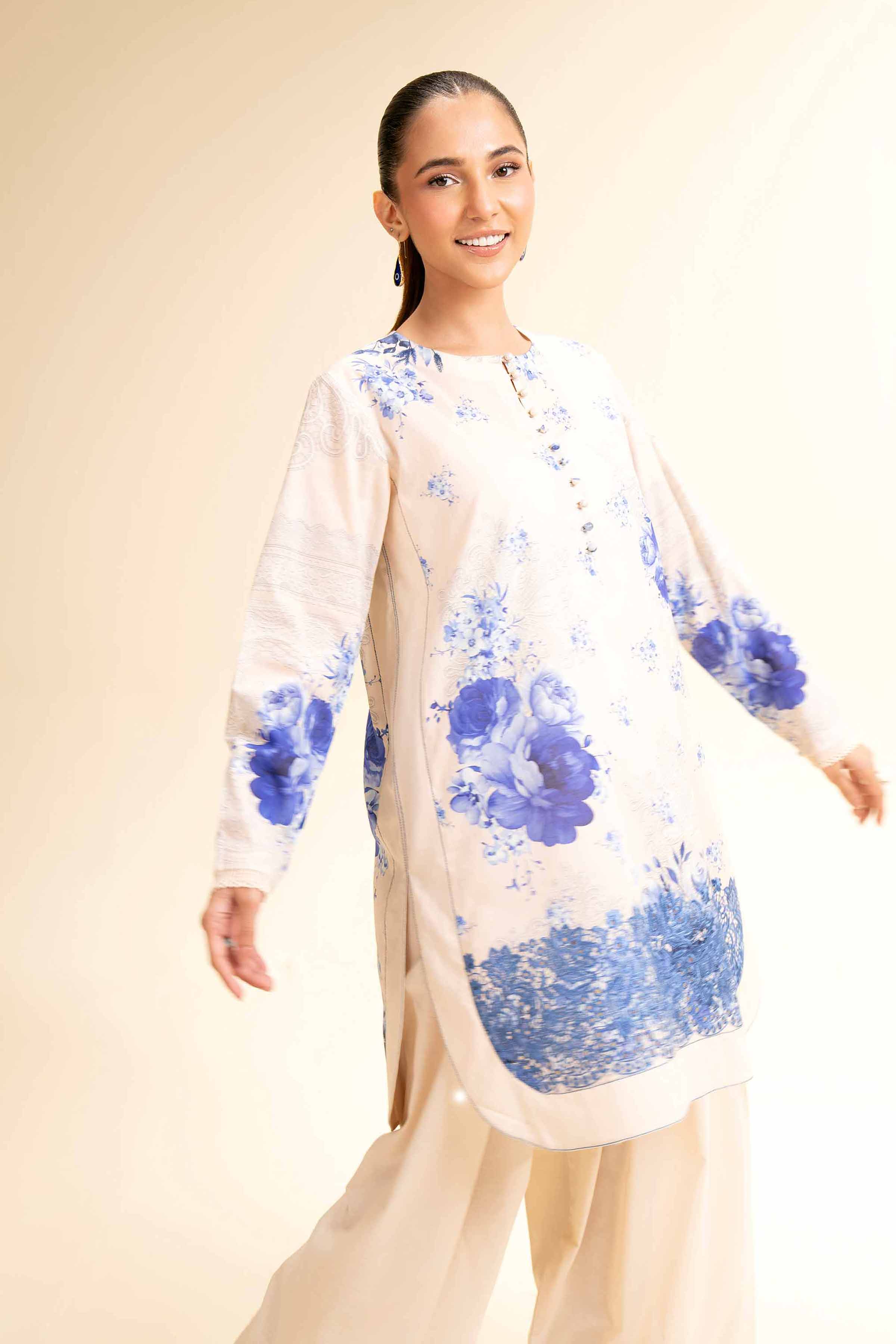 2 Piece - Digital Printed Embroidered Suit - 42501152 for Women - Unstitched Collection | Nishat | Shop Online