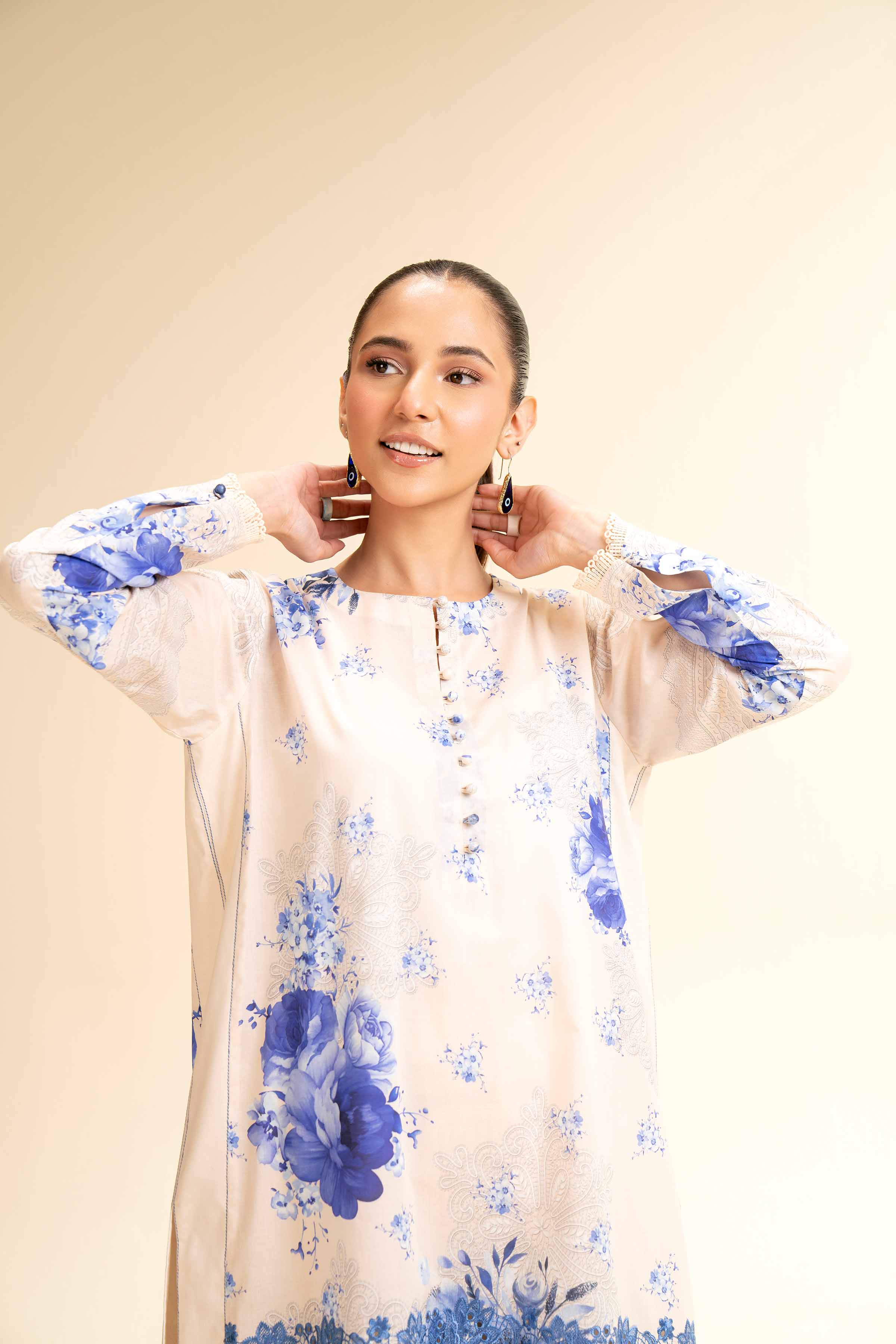 2 Piece - Digital Printed Embroidered Suit - 42501152 for Women - Unstitched Collection | Nishat | Shop Online