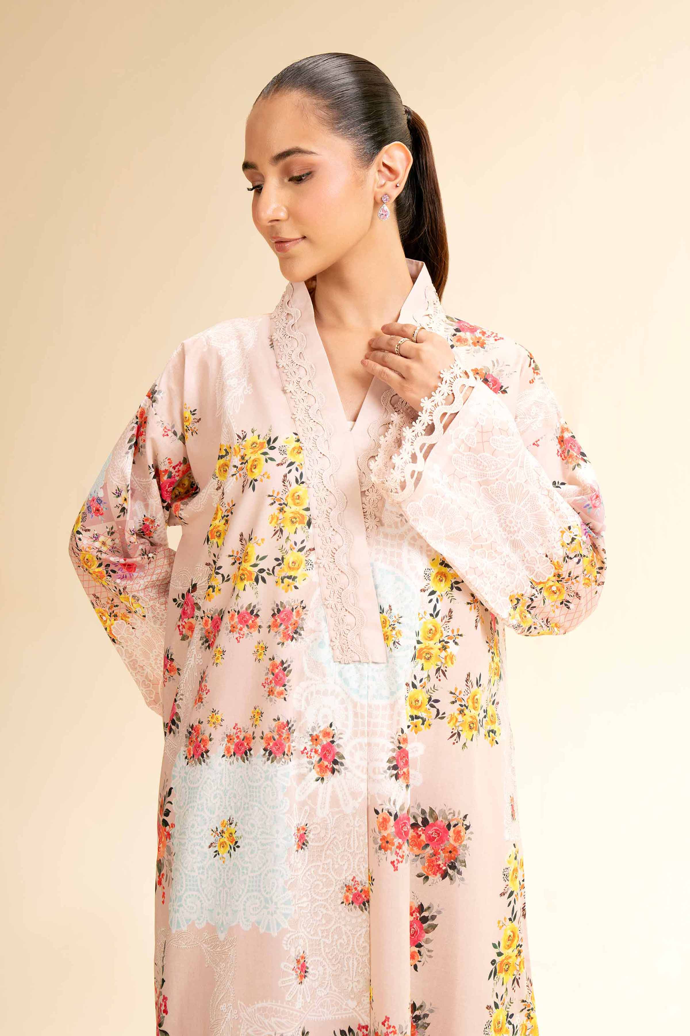 2 Piece - Digital Printed Embroidered Suit - 42501154 for Women - Unstitched Collection | Nishat | Shop Online
