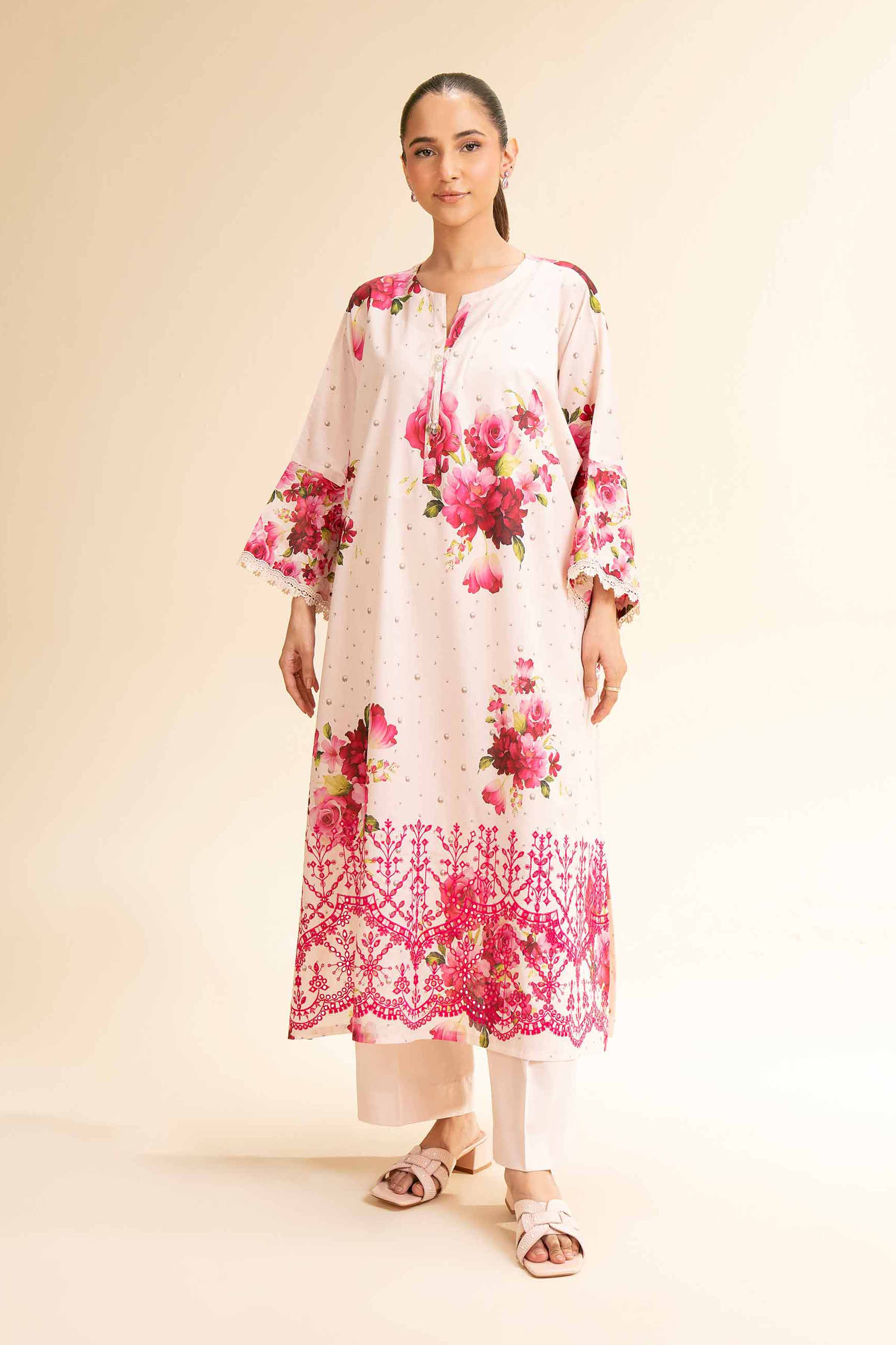 2 Piece - Digital Printed Embroidered Suit - 42501155 for Women - Unstitched Collection | Nishat | Shop Online