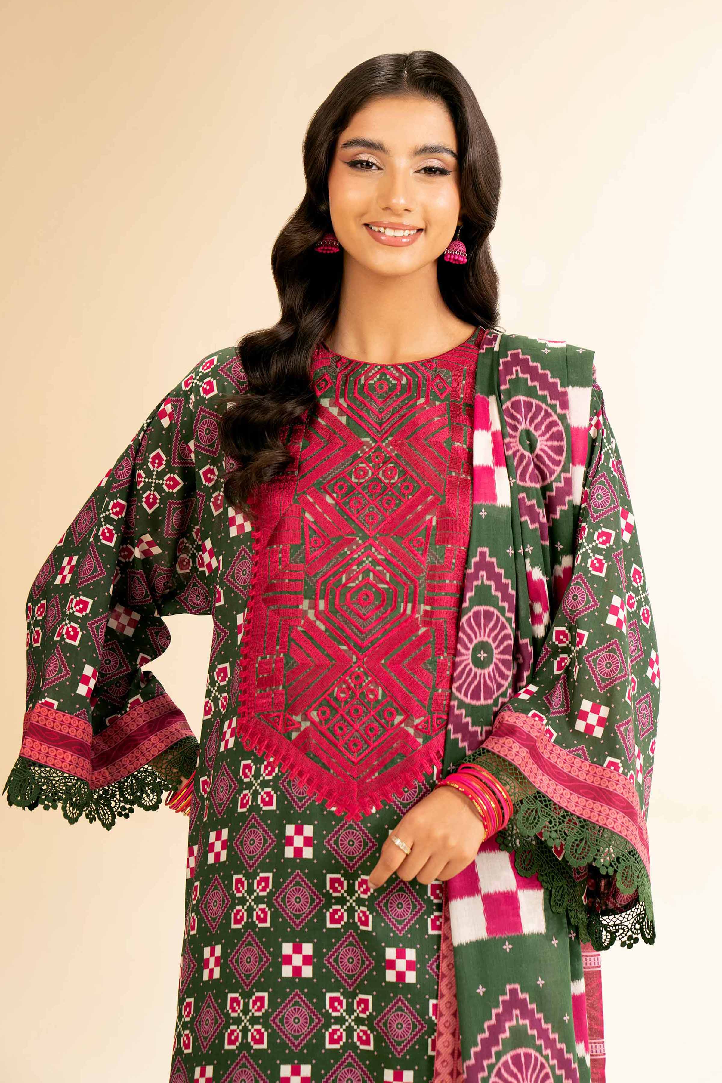 2 Piece - Printed Embroidered Suit - 42501158 for Women - Unstitched Collection | Nishat | Shop Online