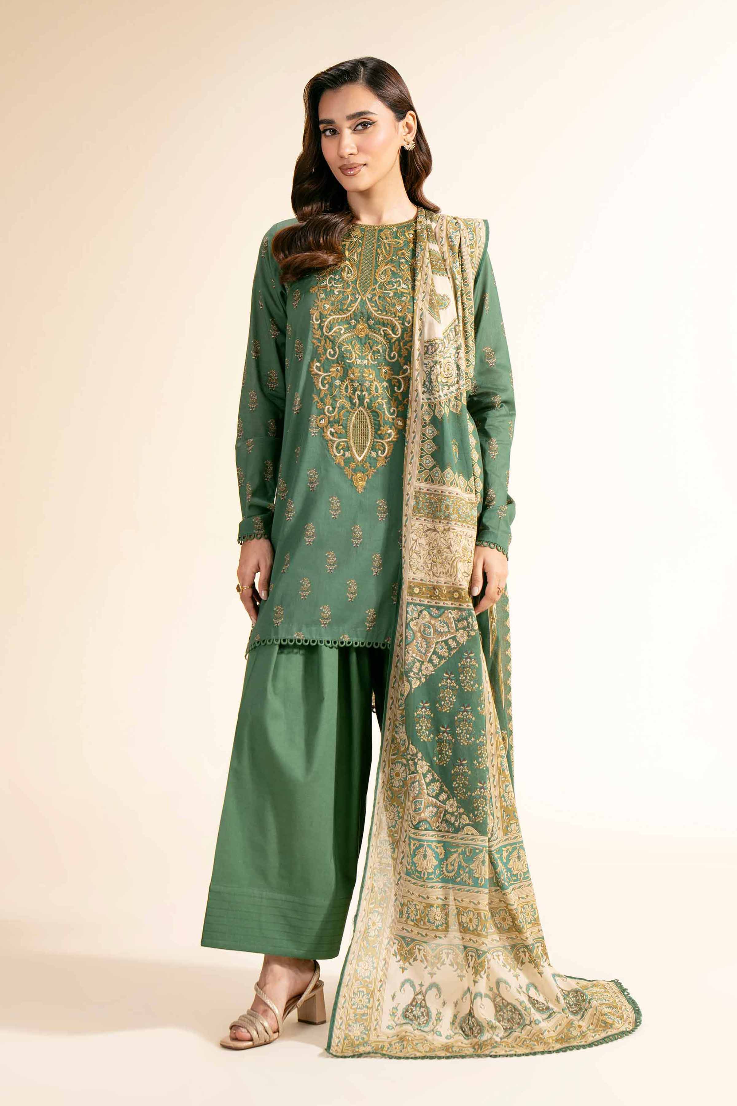 2 Piece - Printed Embroidered Suit - 42501159 for Women - Unstitched Collection | Nishat | Shop Online
