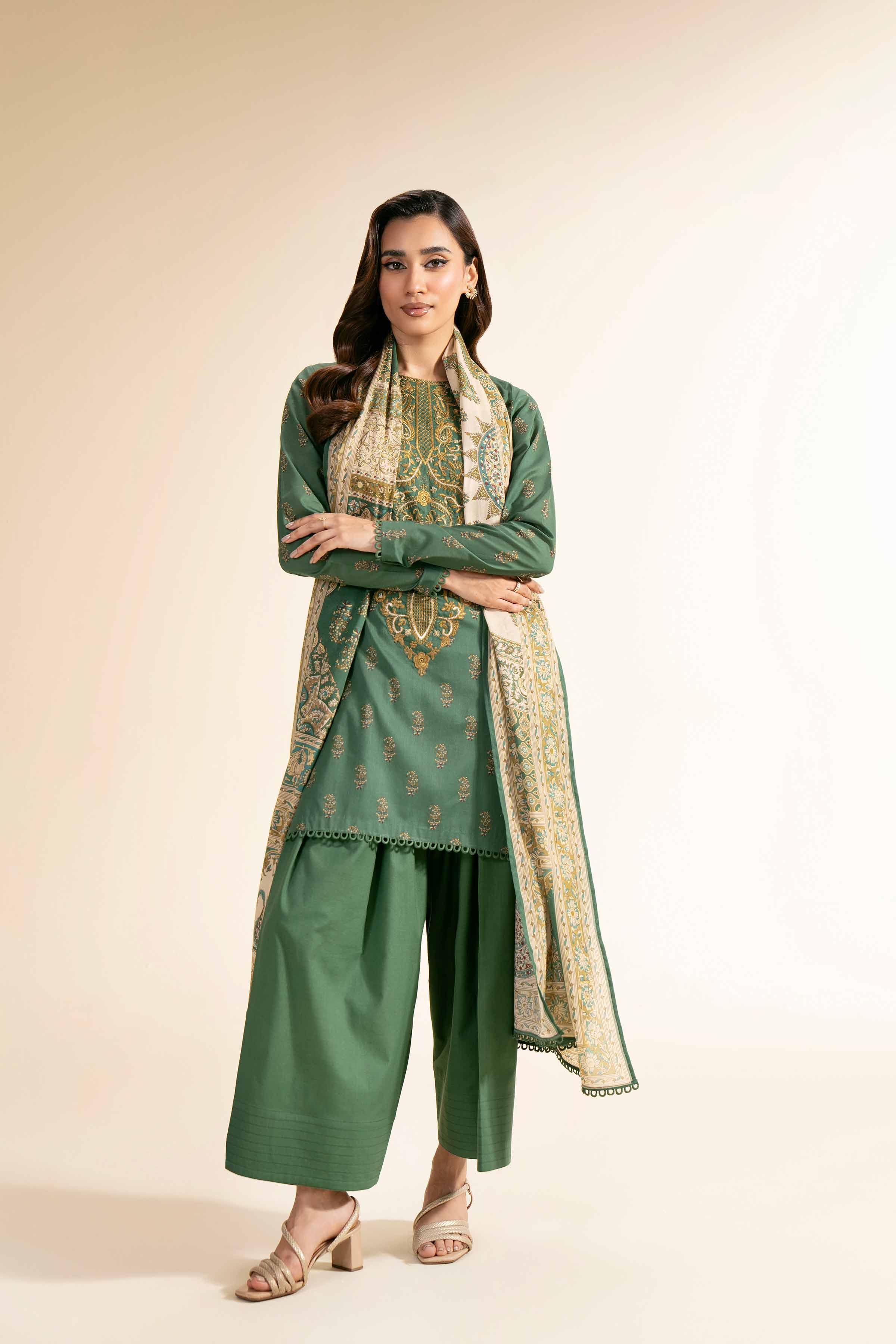 2 Piece - Printed Embroidered Suit - 42501159 for Women - Unstitched Collection | Nishat | Shop Online