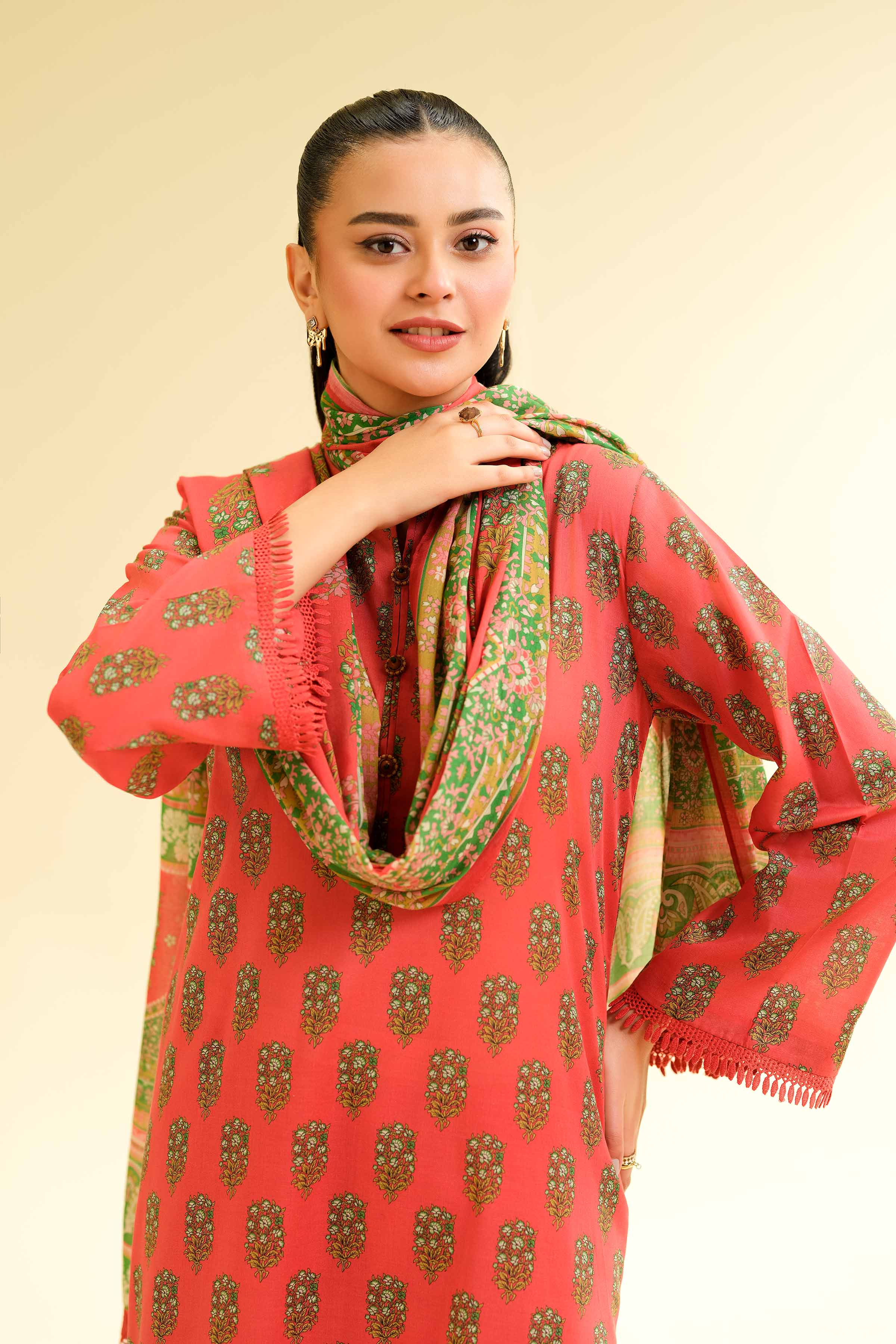2 Piece - Printed Embroidered Suit - 42501160 for Women - Unstitched Collection | Nishat | Shop Online