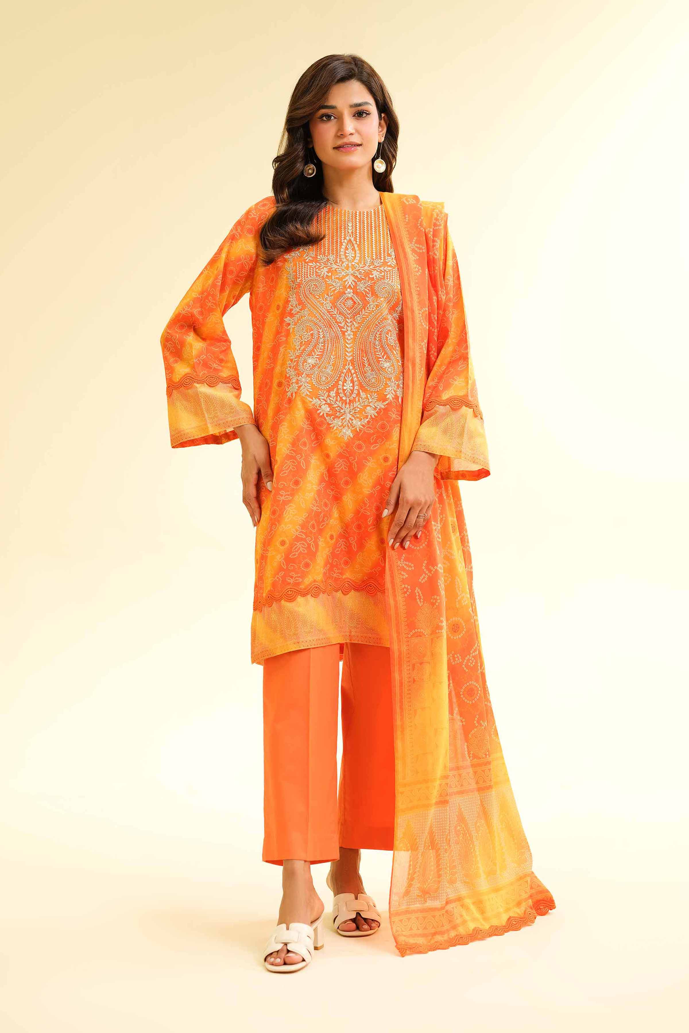 2 Piece - Printed Embroidered Suit - 42501161 for Women - Unstitched Collection | Nishat | Shop Online