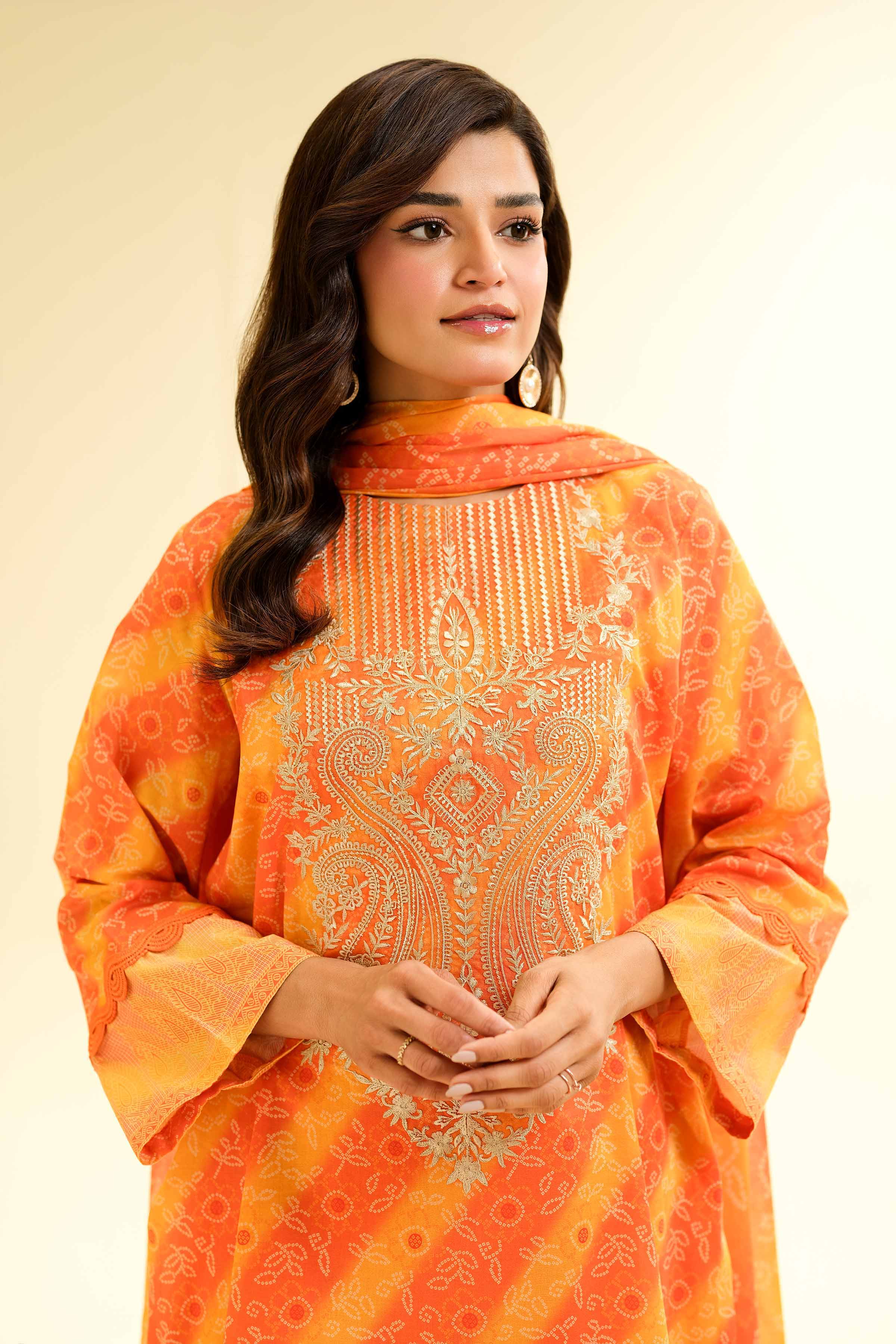 2 Piece - Printed Embroidered Suit - 42501161 for Women - Unstitched Collection | Nishat | Shop Online