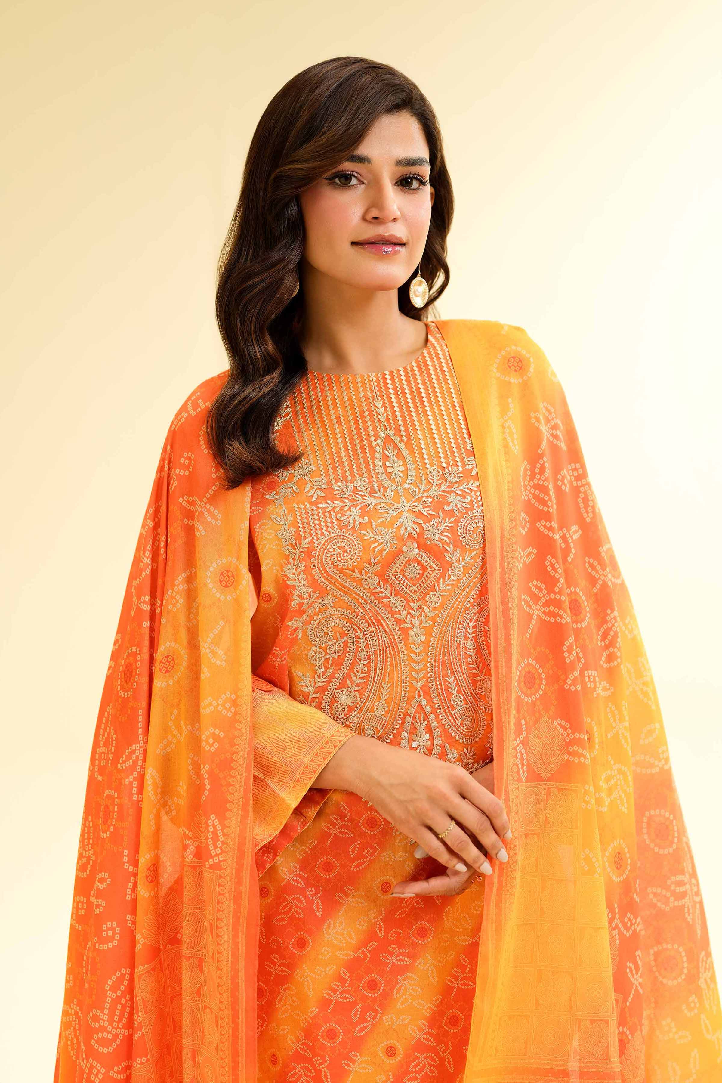 2 Piece - Printed Embroidered Suit - 42501161 for Women - Unstitched Collection | Nishat | Shop Online